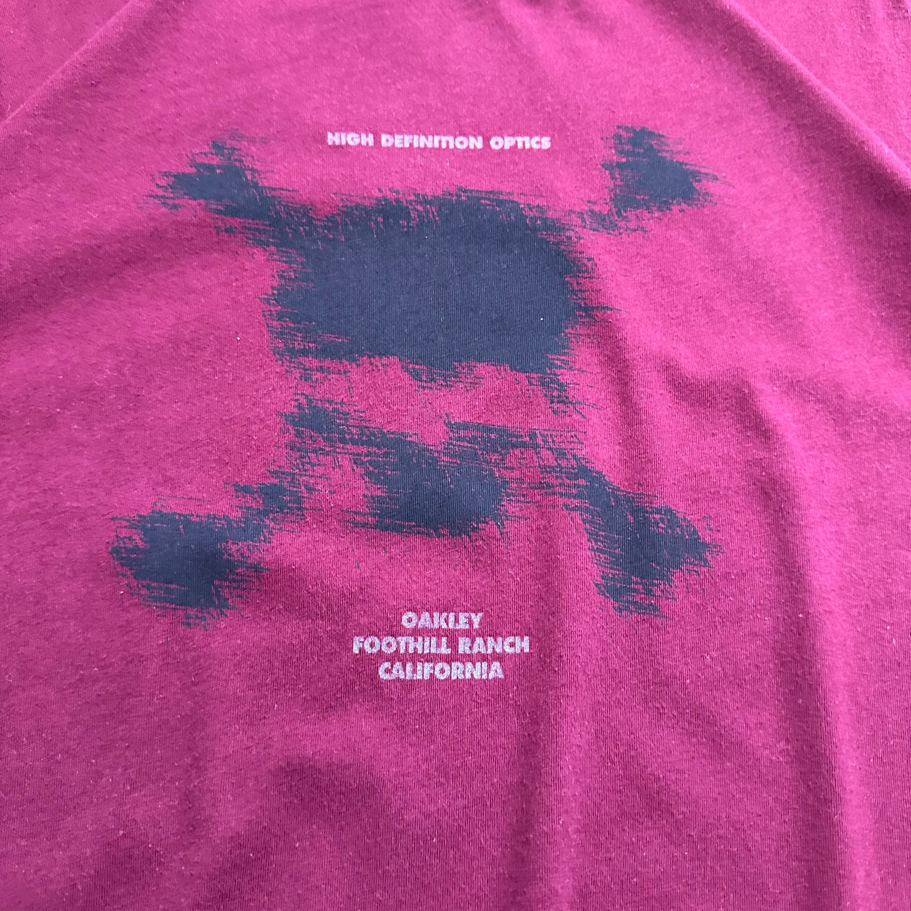 Tee Oakley Skull Face Burgundy