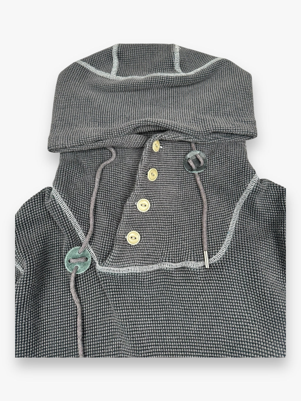 Diesel Waffle Hooded Sweatshirt Grey vintage