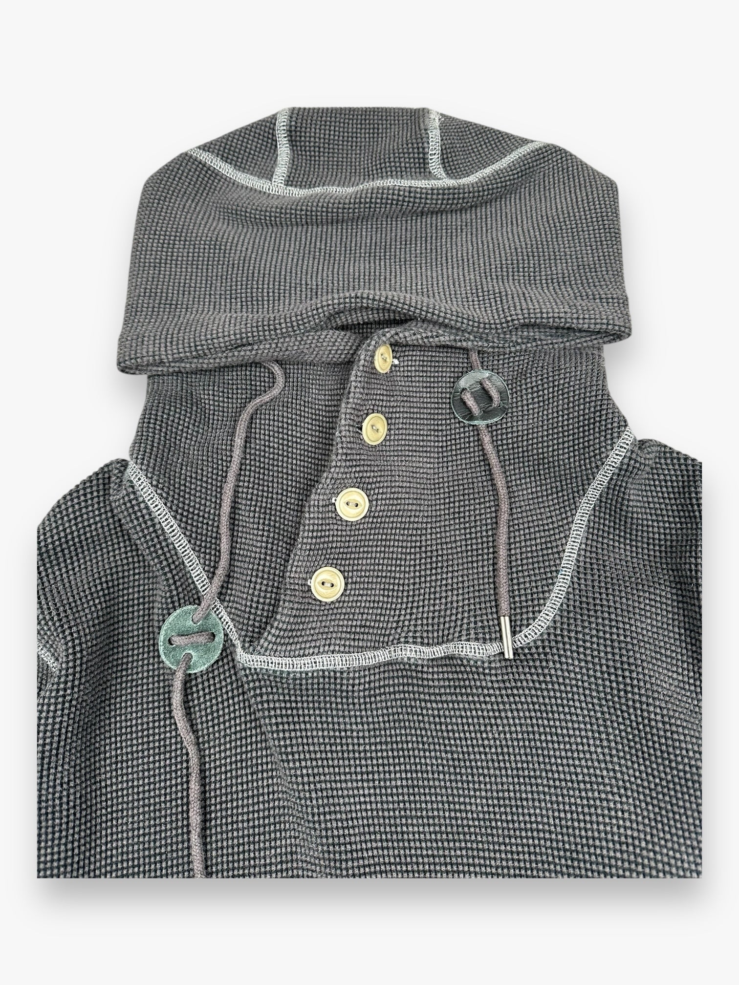 Diesel Waffle Hooded Sweatshirt Grey vintage