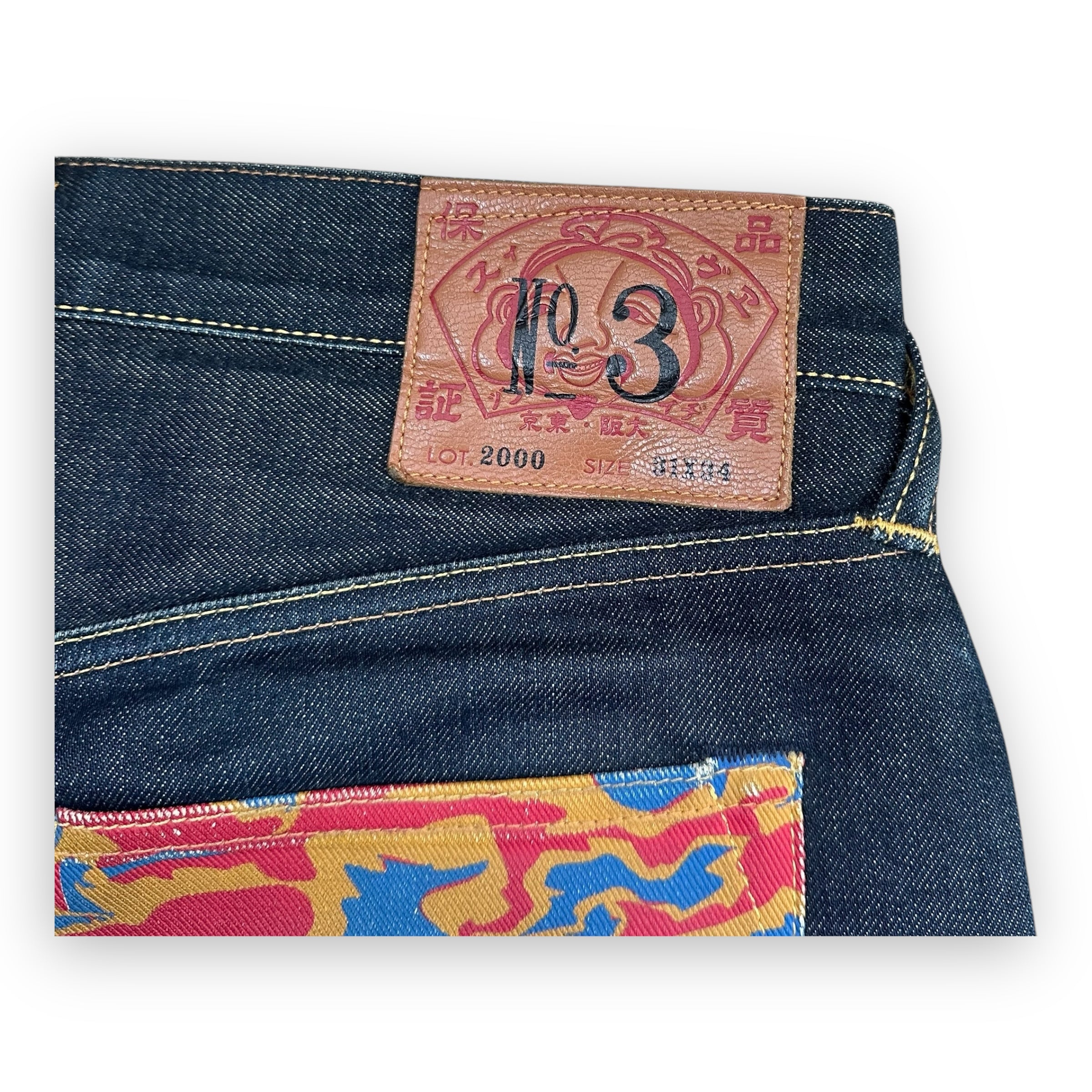 Jeans Evisu Daicock Lot 2000 Multicolor