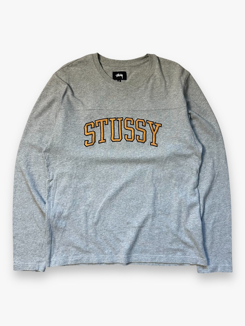 Tee Longsleeve Stussy Kent Football Grey