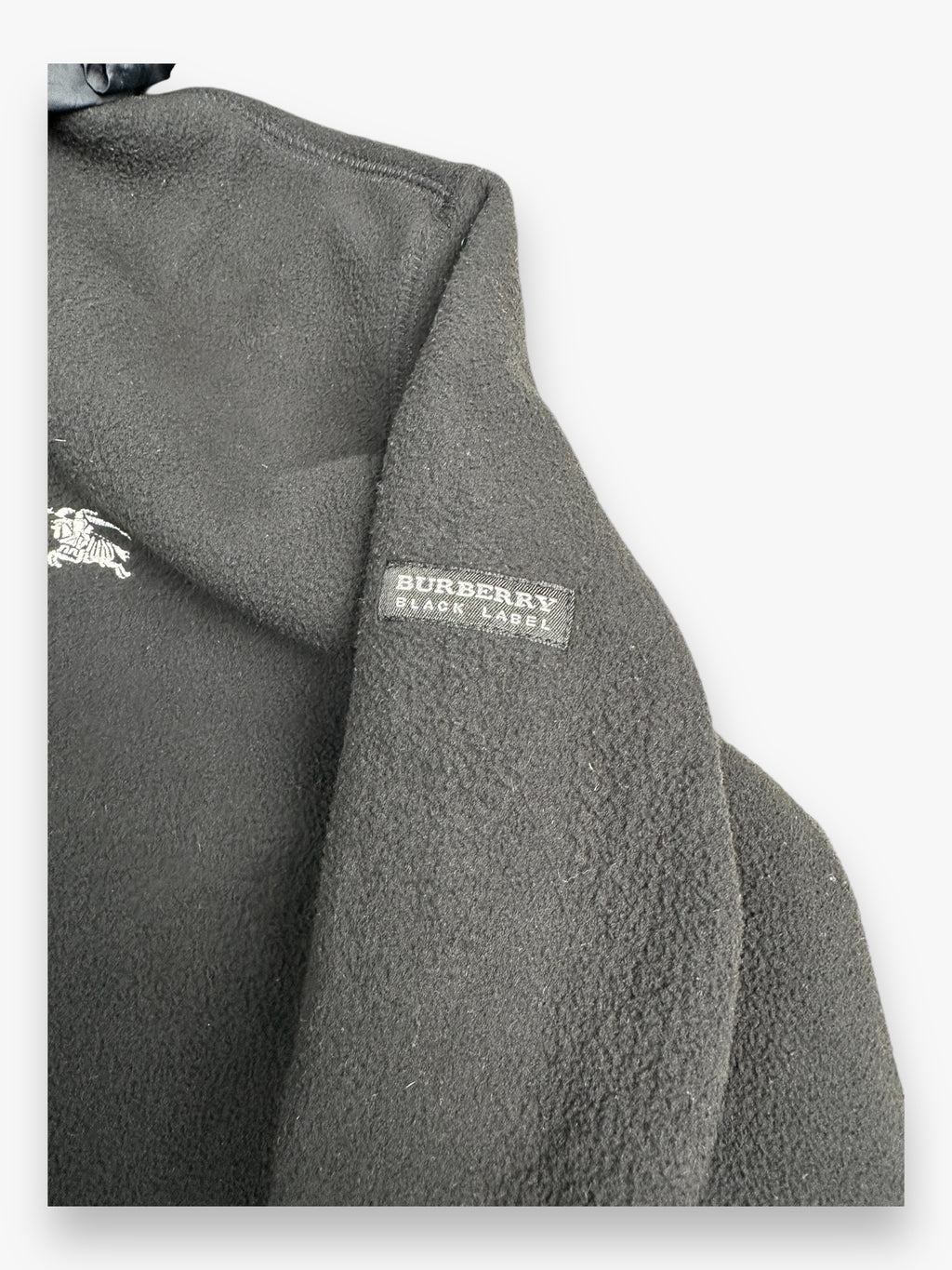 Burberry Black Label Japanese Hooded Knit Jacket Black vintage