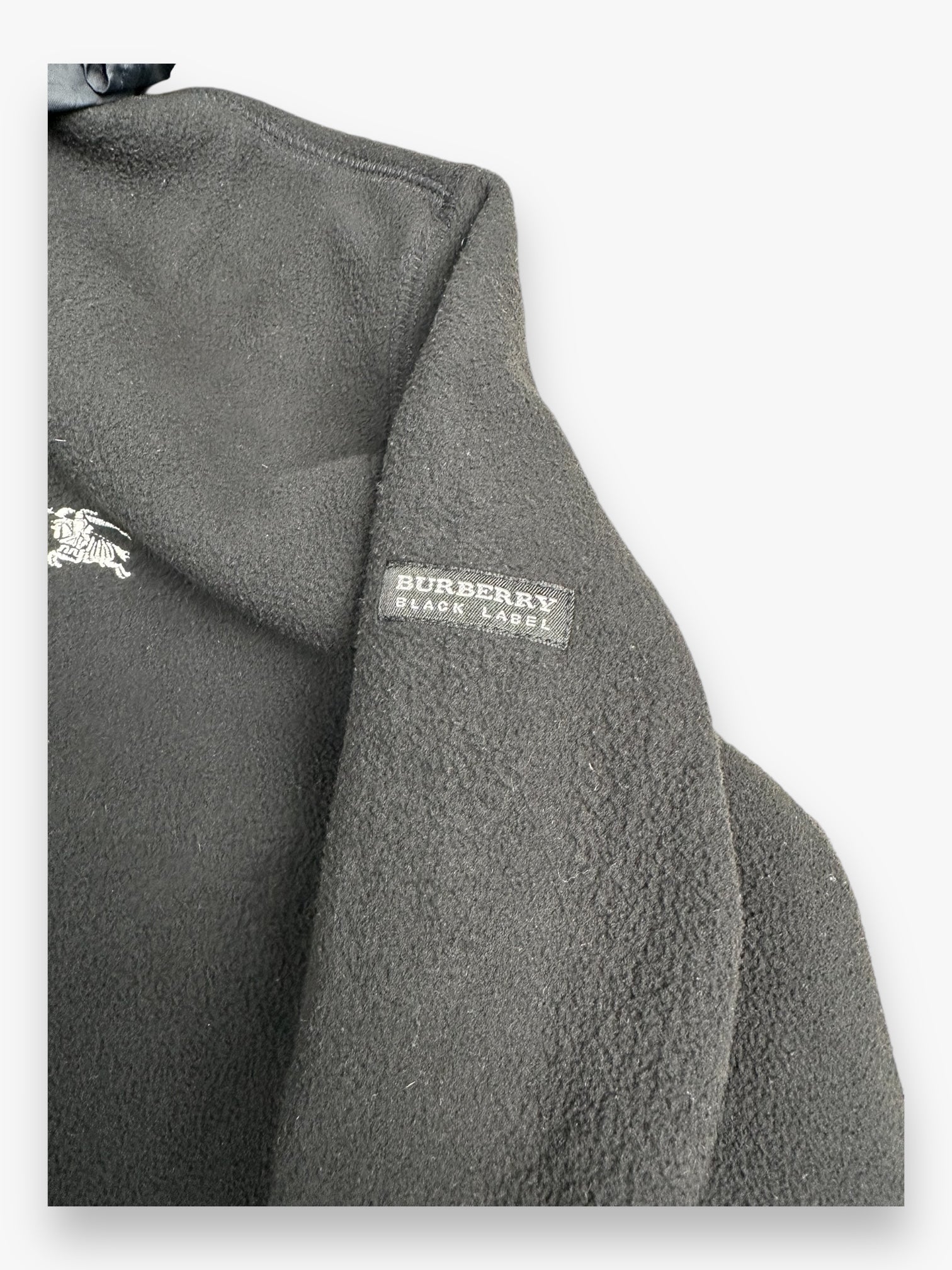 Burberry Black Label Japanese Hooded Knit Jacket Black vintage