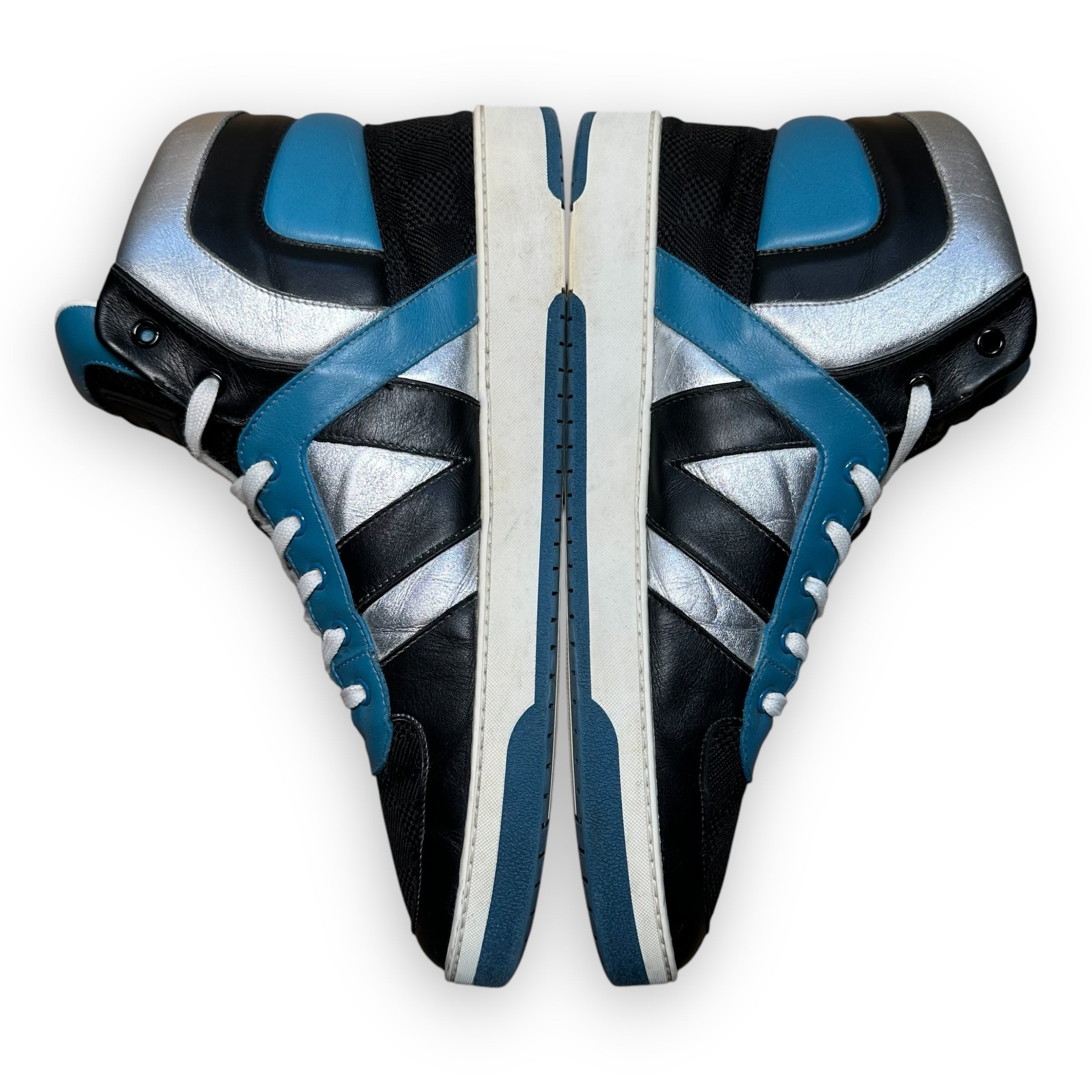 Louis Vuitton High Top Black Blue Silver