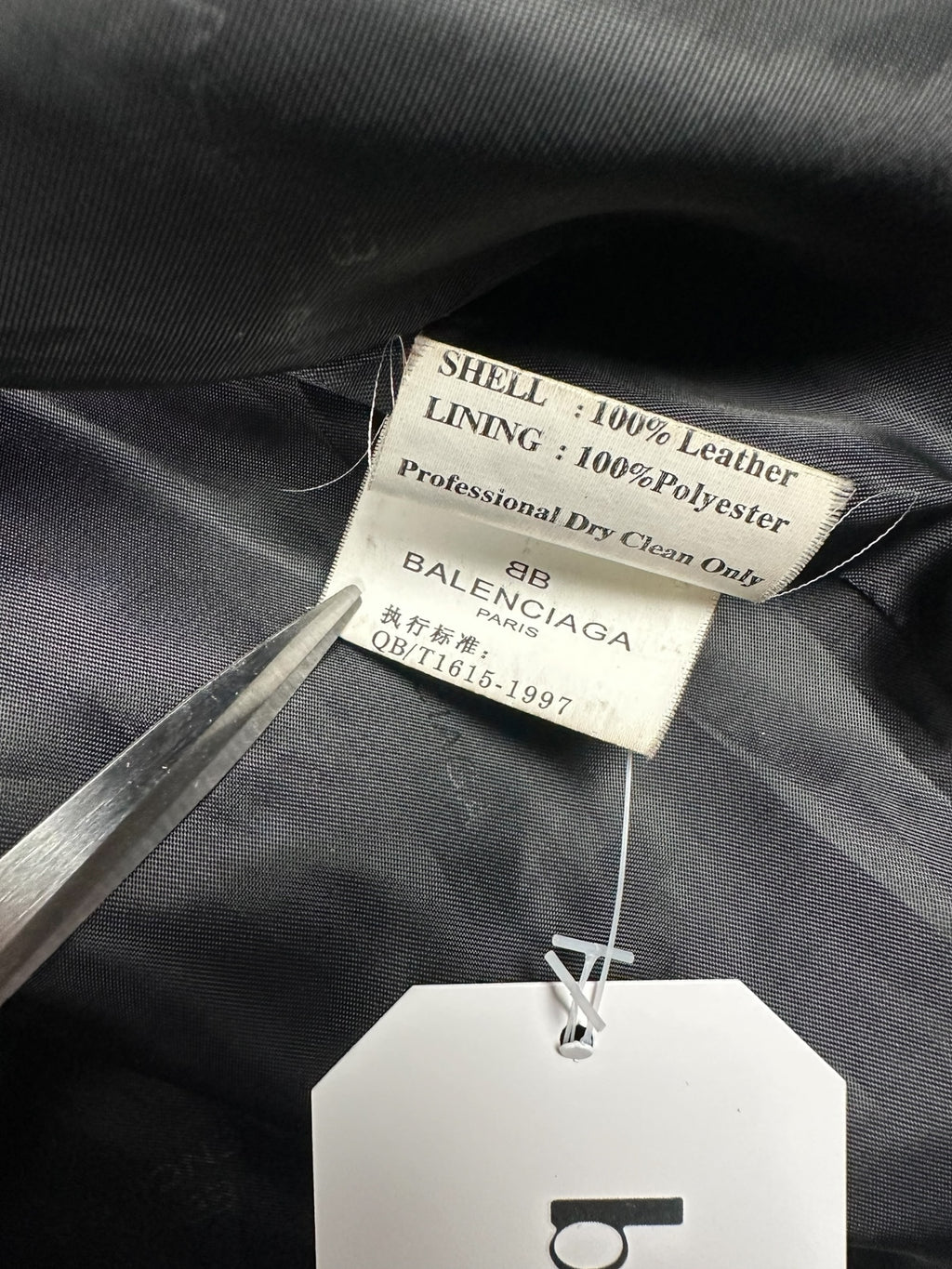 Balenciaga Leather Jacket Black AW1997