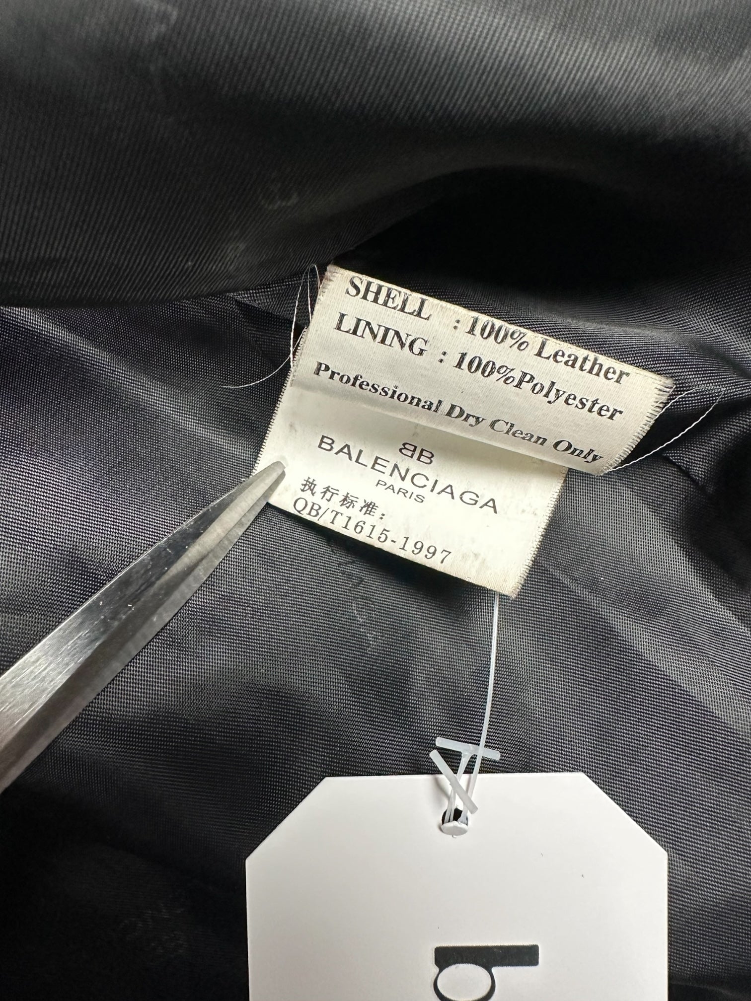 Balenciaga Leather Jacket Black AW1997