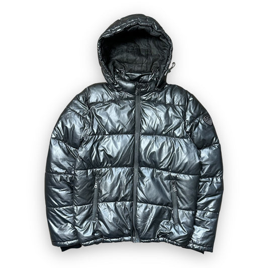Puffer Jacket Armani Jeans Grey Silver vintage (M)