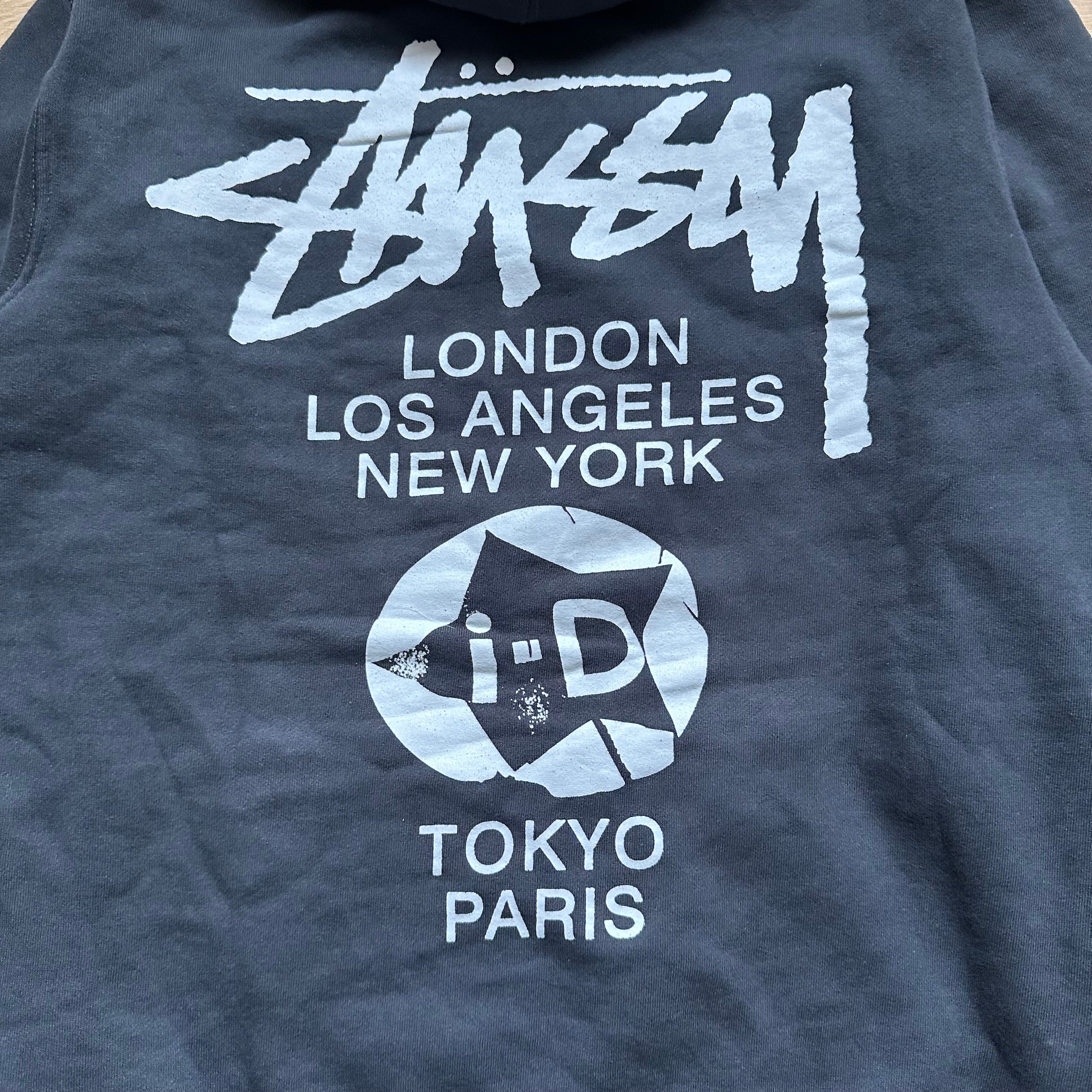 Stussy x ID World Tour Hoodie Sweatshirt Dark Gray