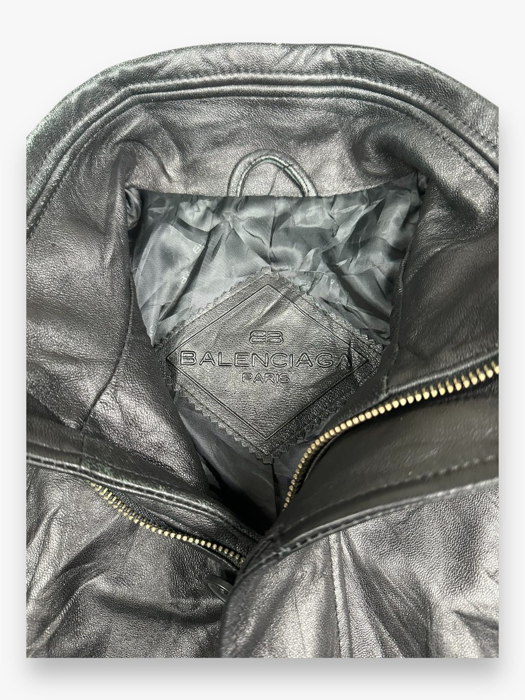 Balenciaga Leather Jacket Black AW1997