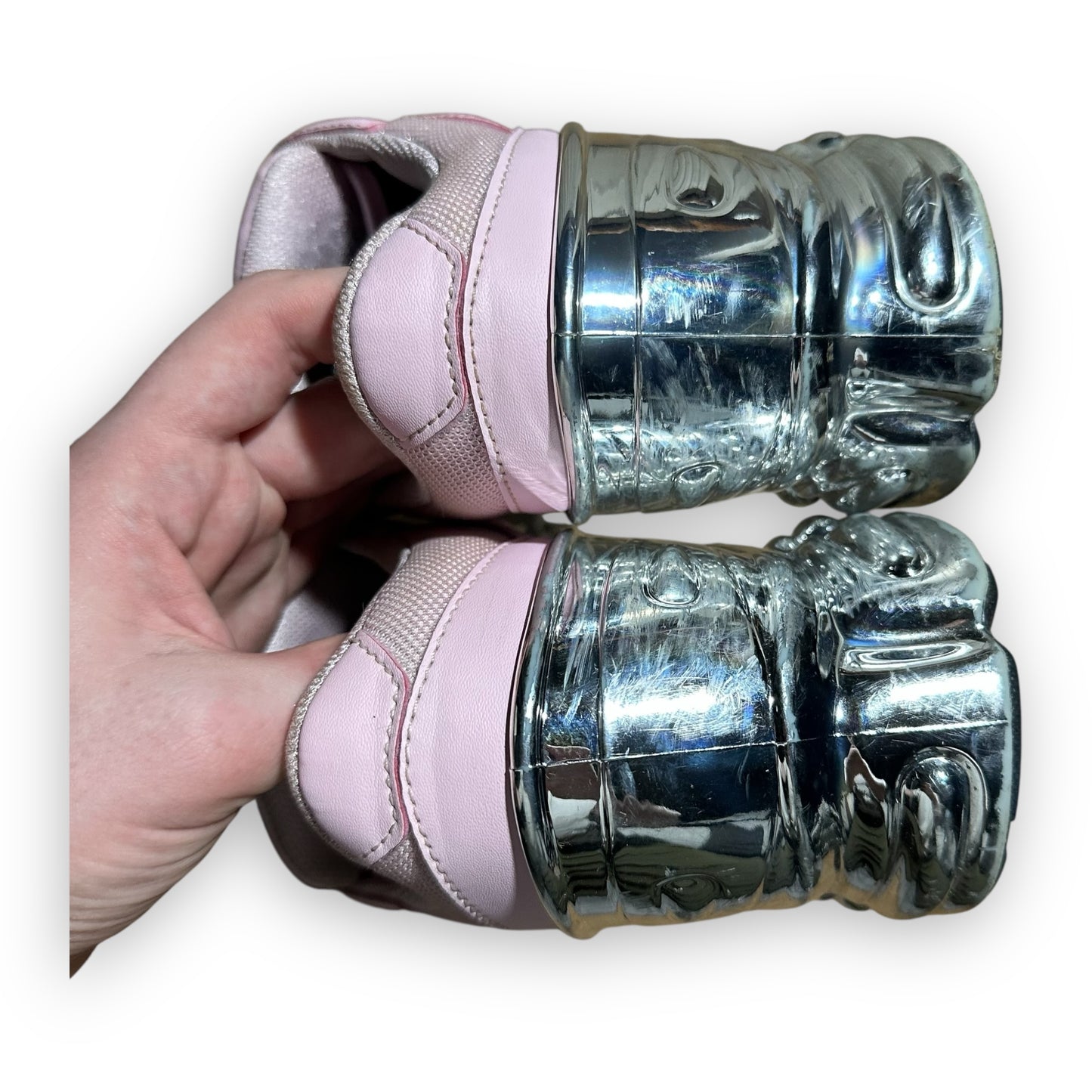 EU45 - US11 - UK10 • Ozweego Raf Simons Clear Pink Silver Metallic