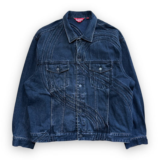 Jacket Supreme Denim S Logo Black SS24 (XL)