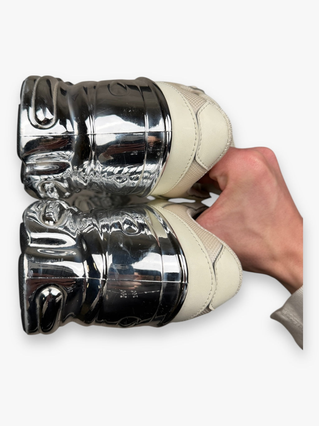 Ozweego Raf Simons Cream Metallic Silver