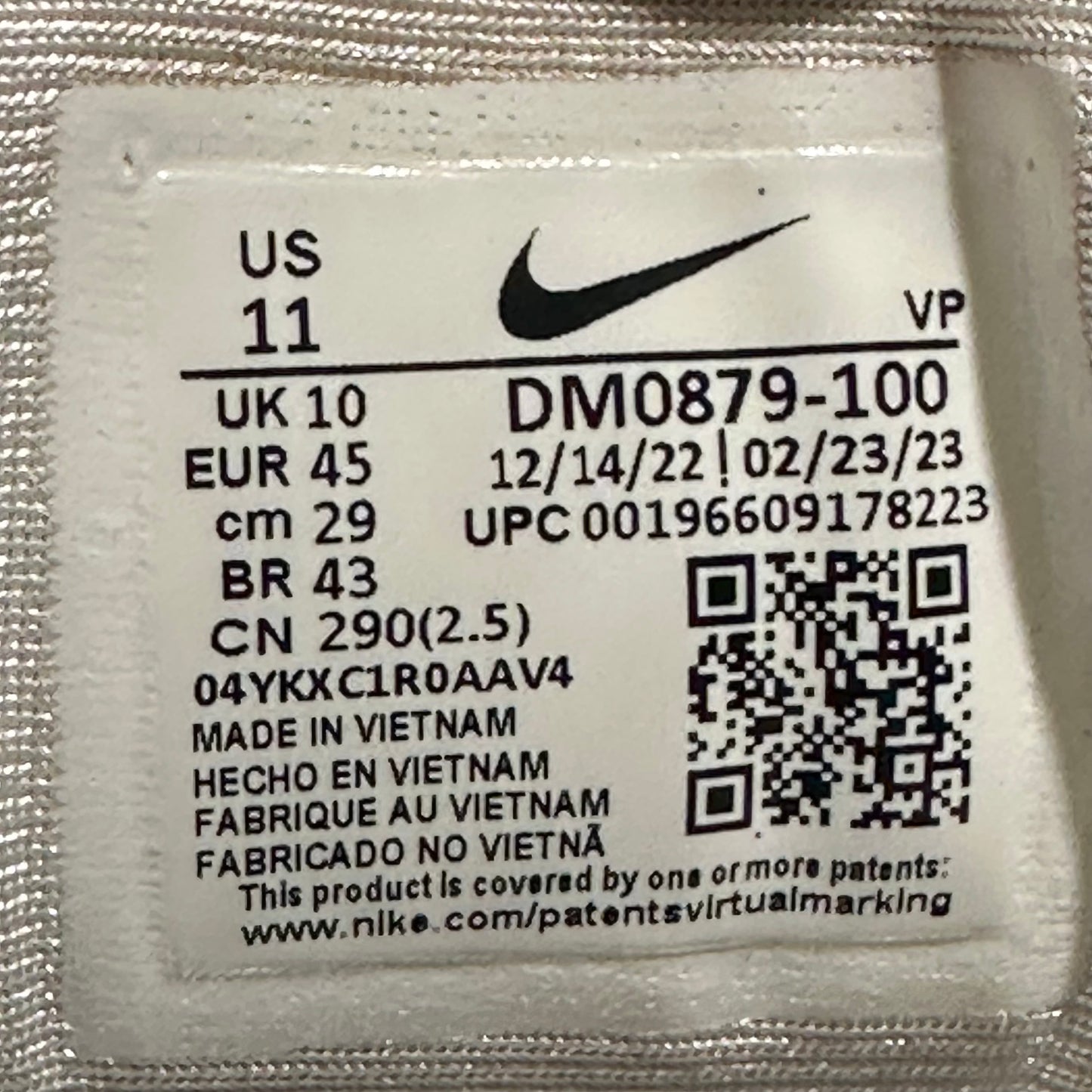 EU45 - US11 - UK10.5 • NOCTA Glide White Chrome