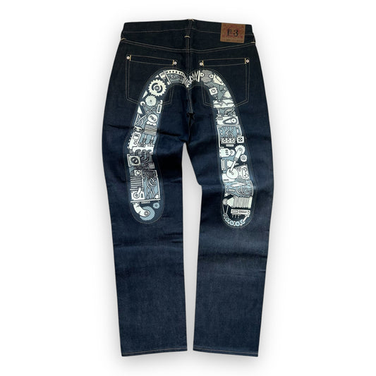 Jeans Evisu Daicock Lot 2000 Mecanic (L)