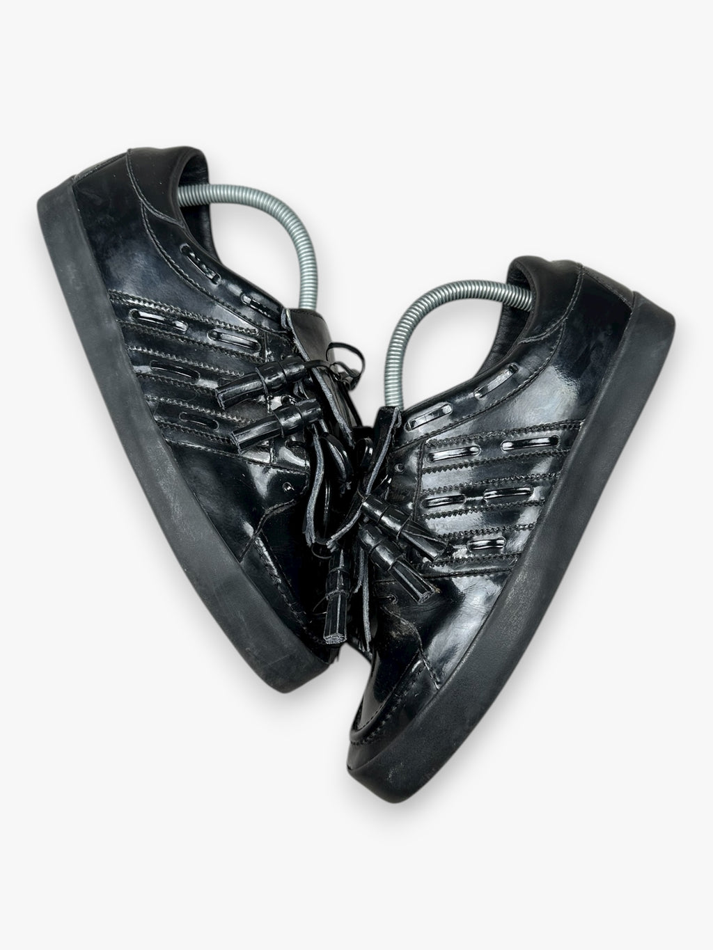 adidas Jeremy Scott Samba Loafers Triple Tongue Black Patent (2009)