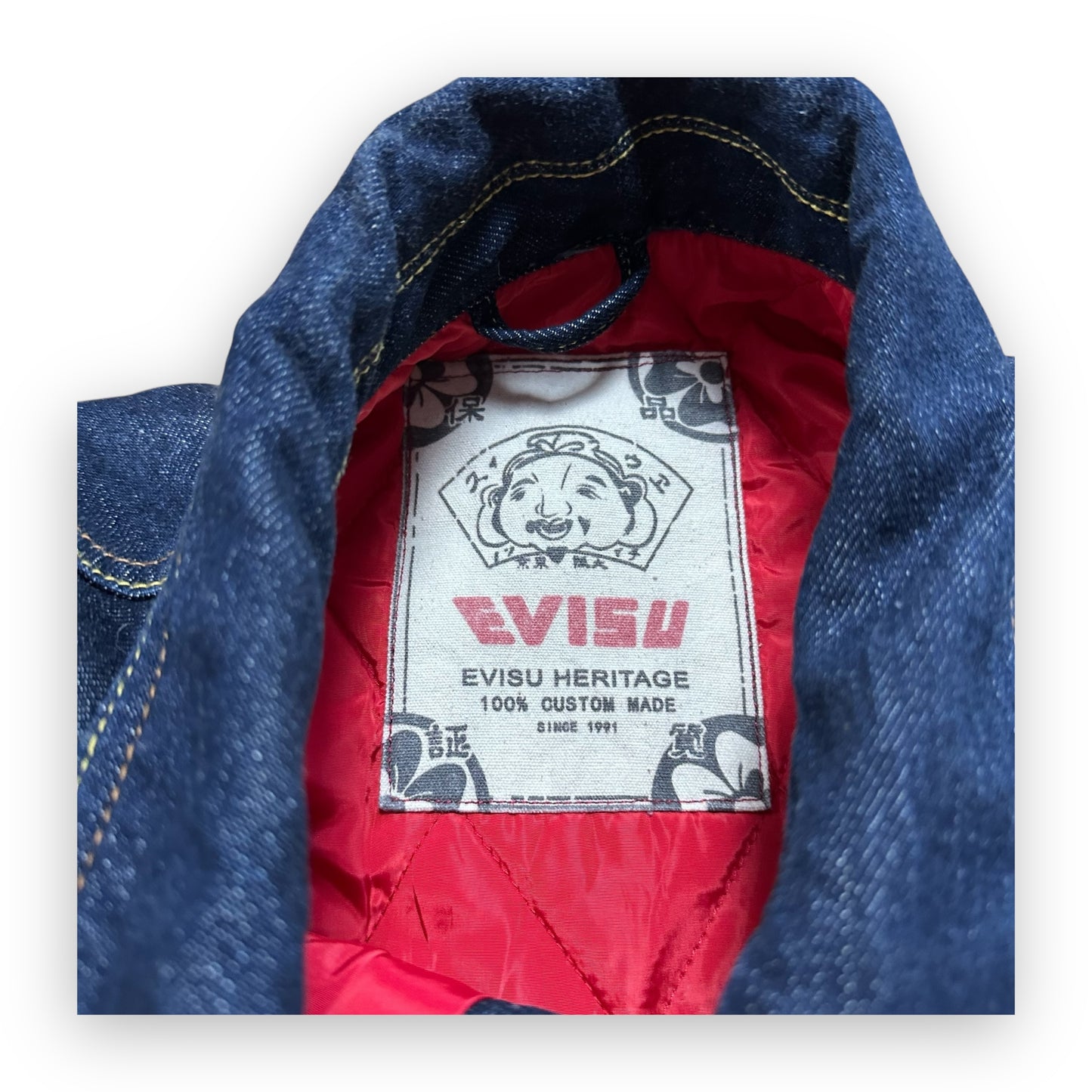 Jacket Evisu Denim Quilted Daicock Limited Edition Embroidery Seagull (L)