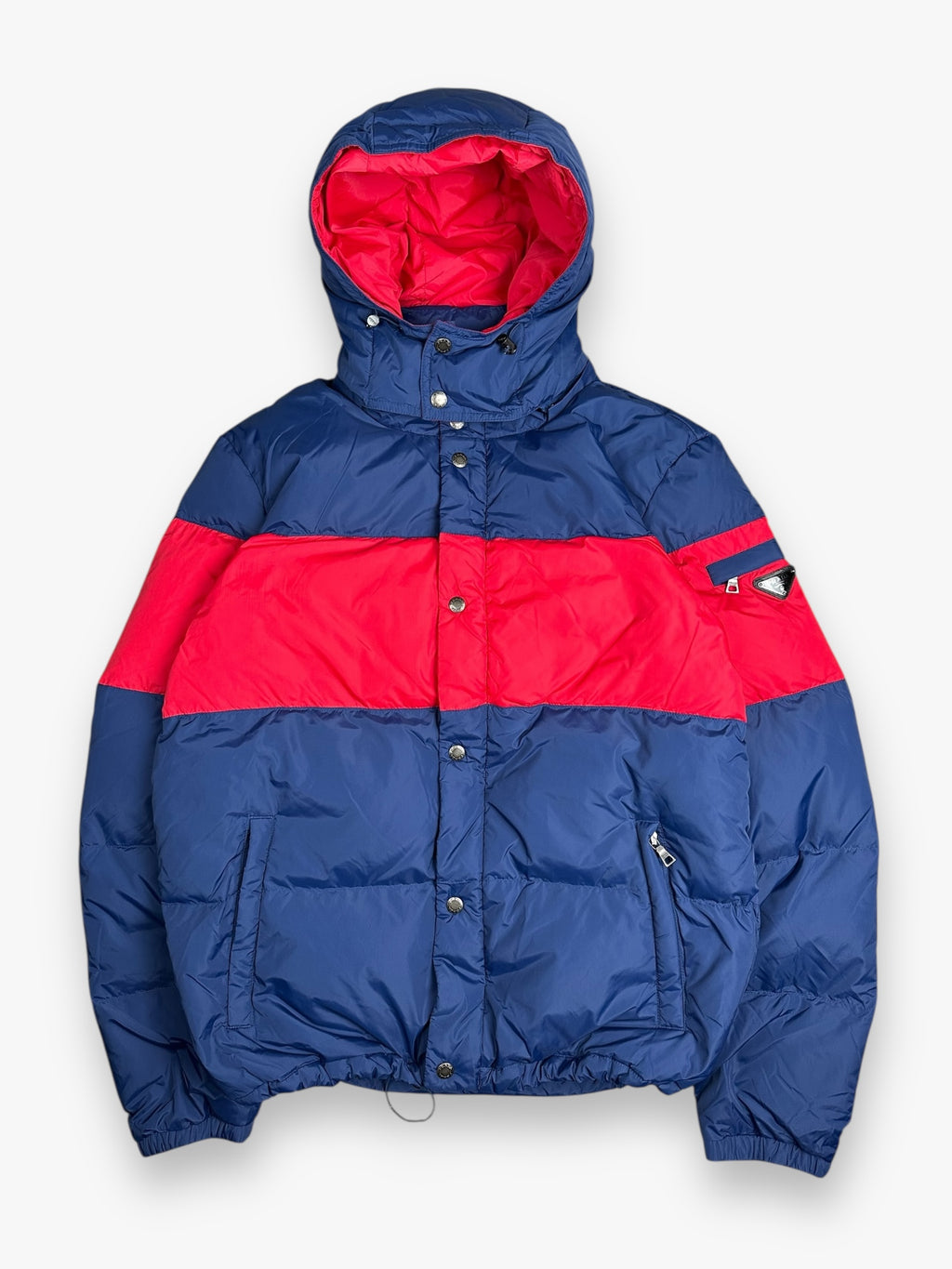 Prada Puffer Jacket Navy Red FW11