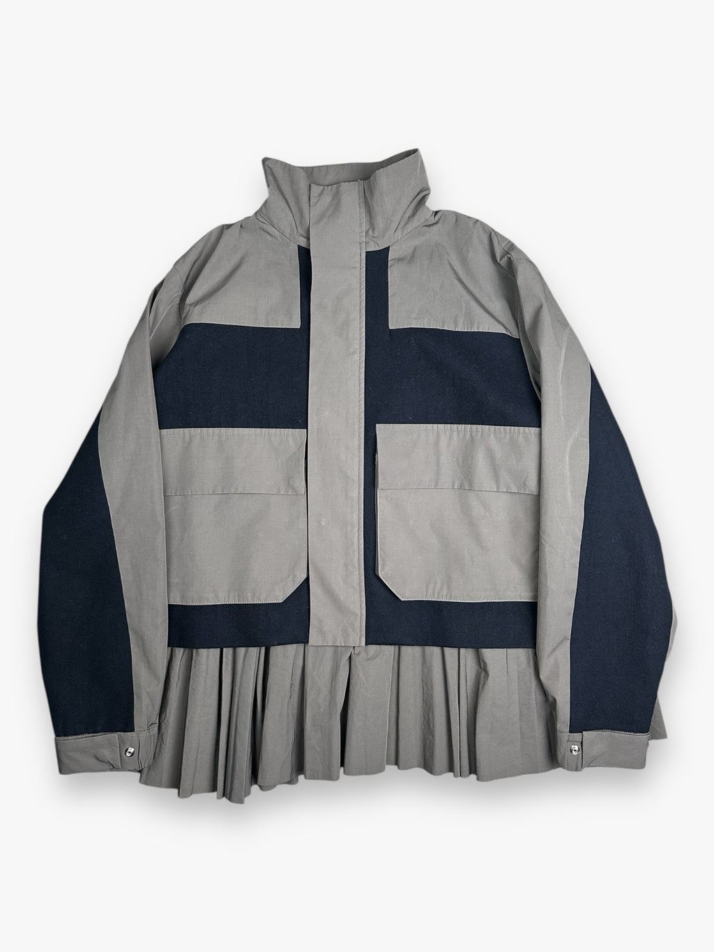 Sacai Matte Taffeta Pleat Jacket SS23