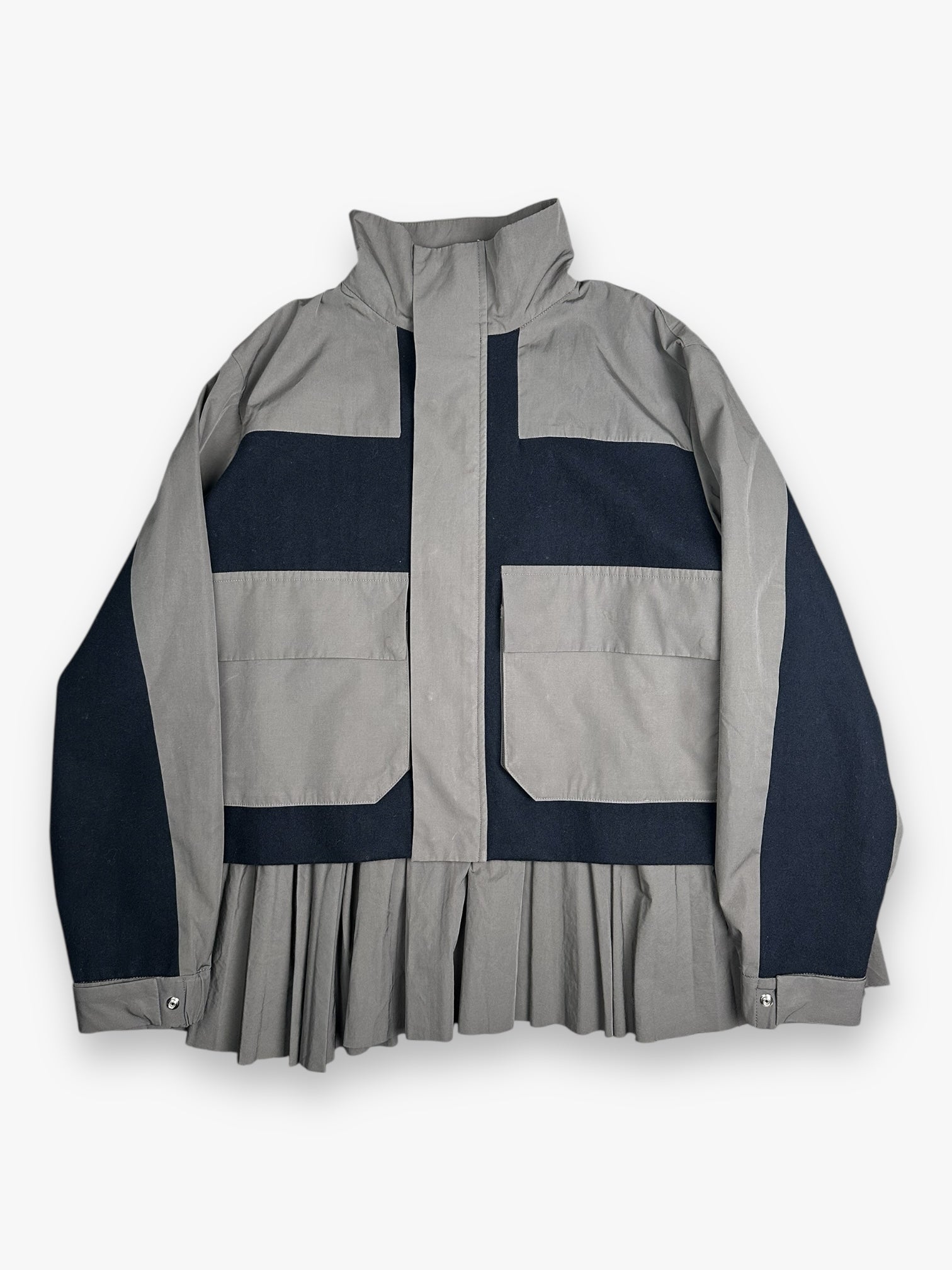 Sacai Matte Taffeta Pleat Jacket SS23