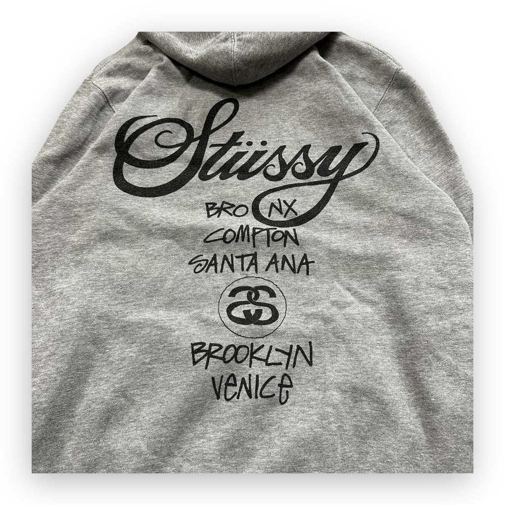 Sweatshirt Hoodie Stussy International Grey Vintage