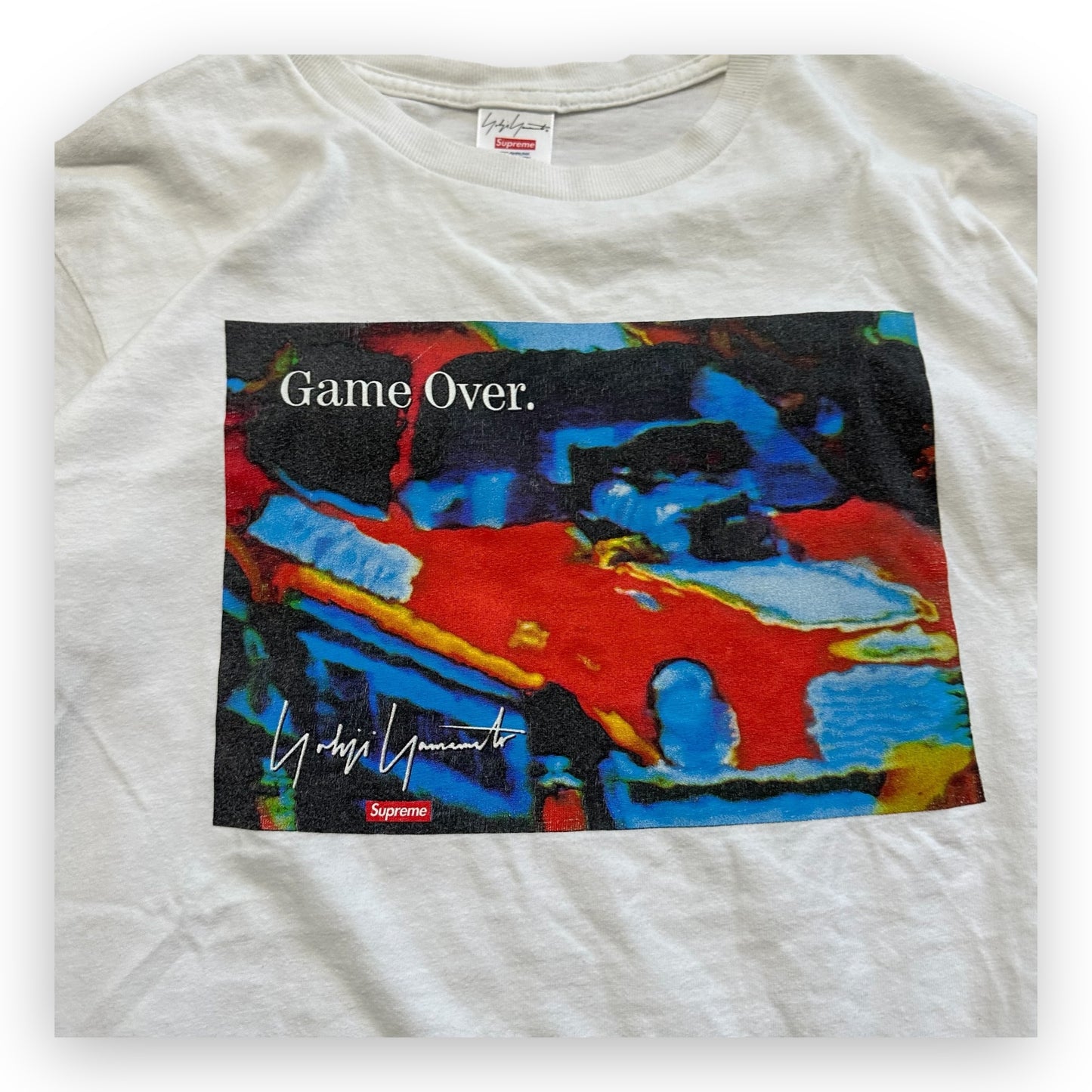Tee Supreme x Yohji Yamamoto Game Over White FW20 (M)