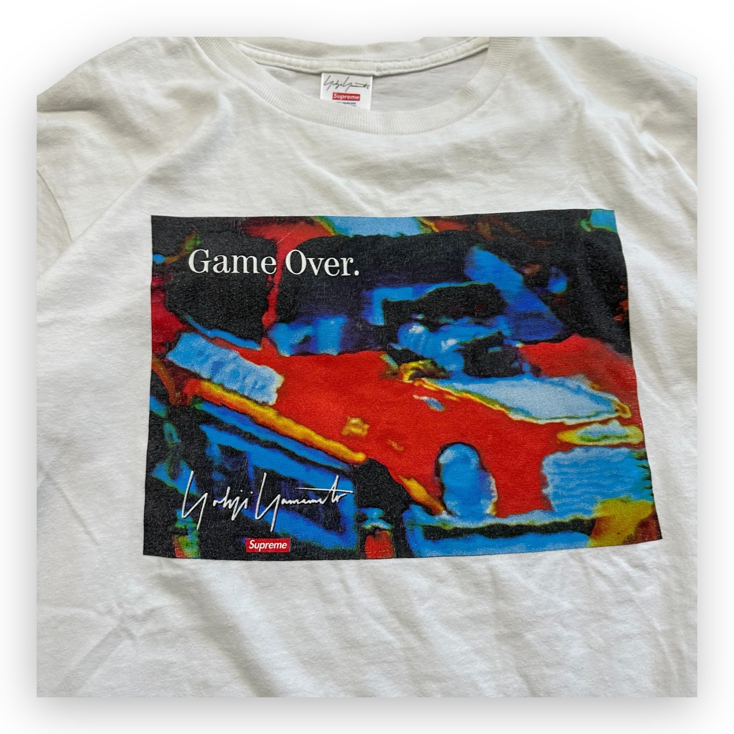 Tee Supreme x Yohji Yamamoto Game Over White FW20