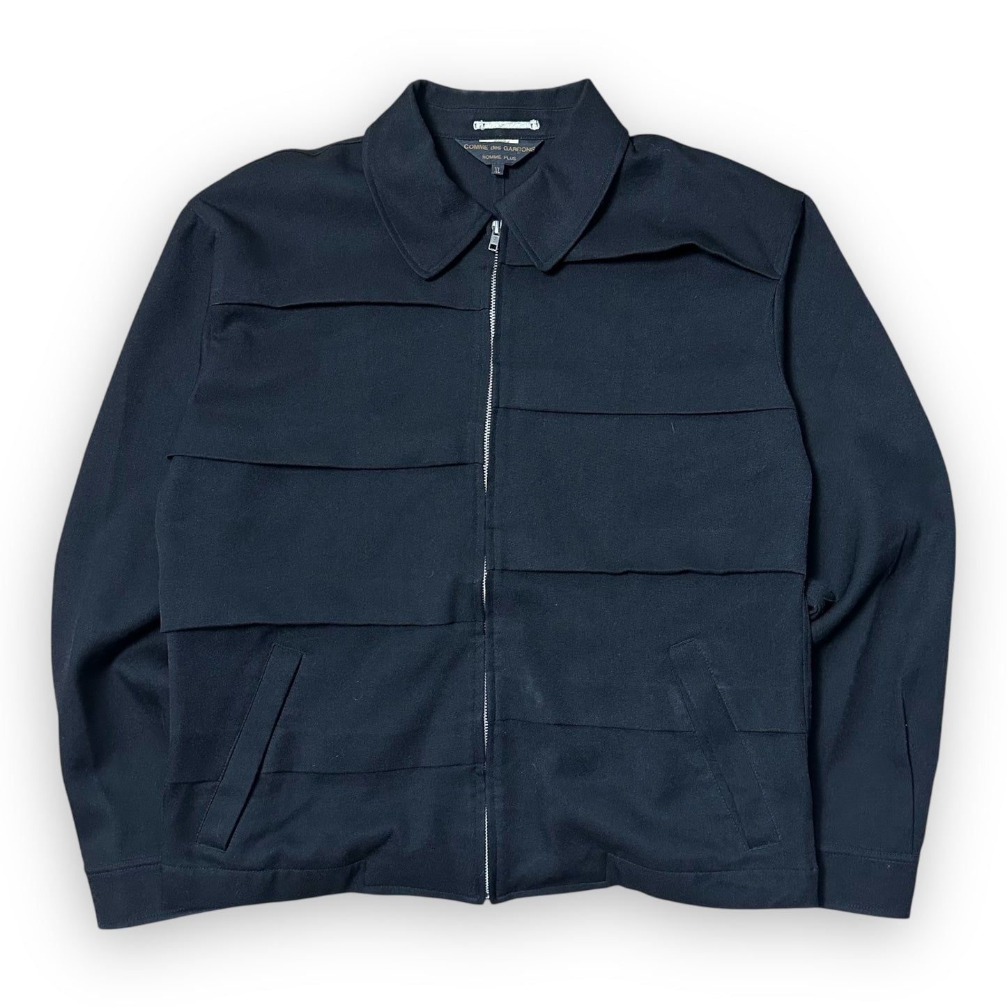 Jacket Comme des Garcons Homme Plus Garment Treated Layered Zip Black SS19 (L)