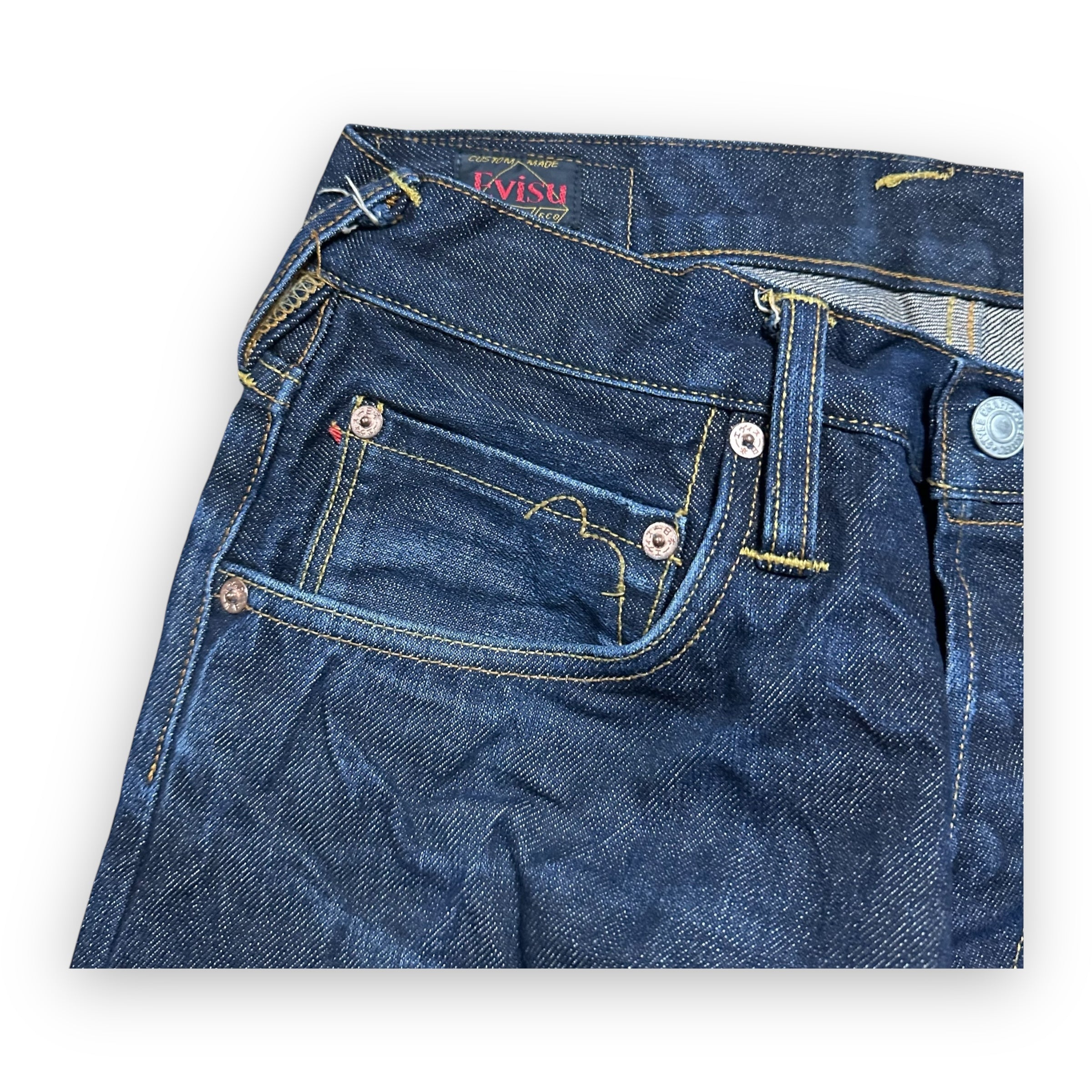 Jeans Evisu Seagull Denim Robot Lot 2008 Yellow