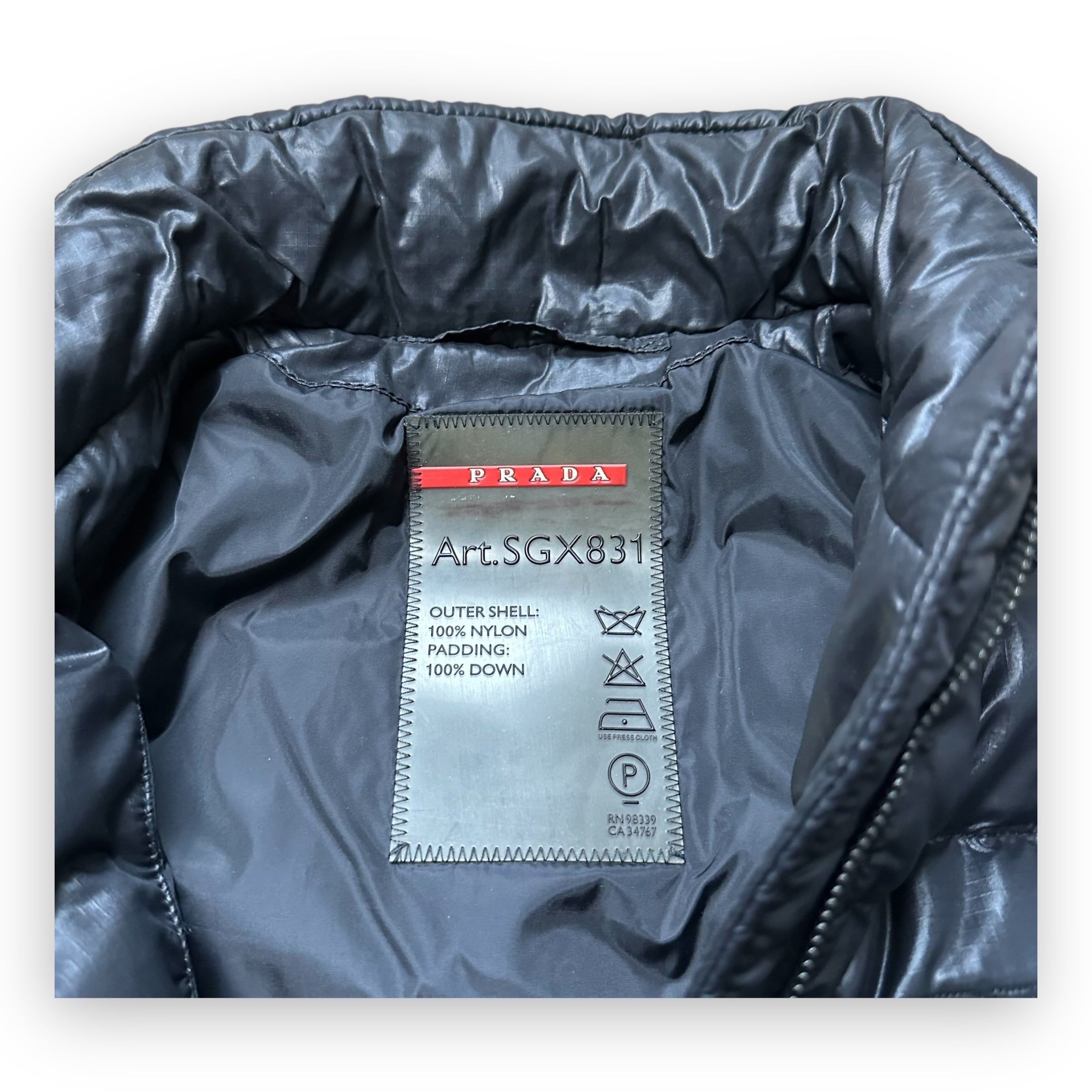 Puffer Jacket Prada Sport Black AW07