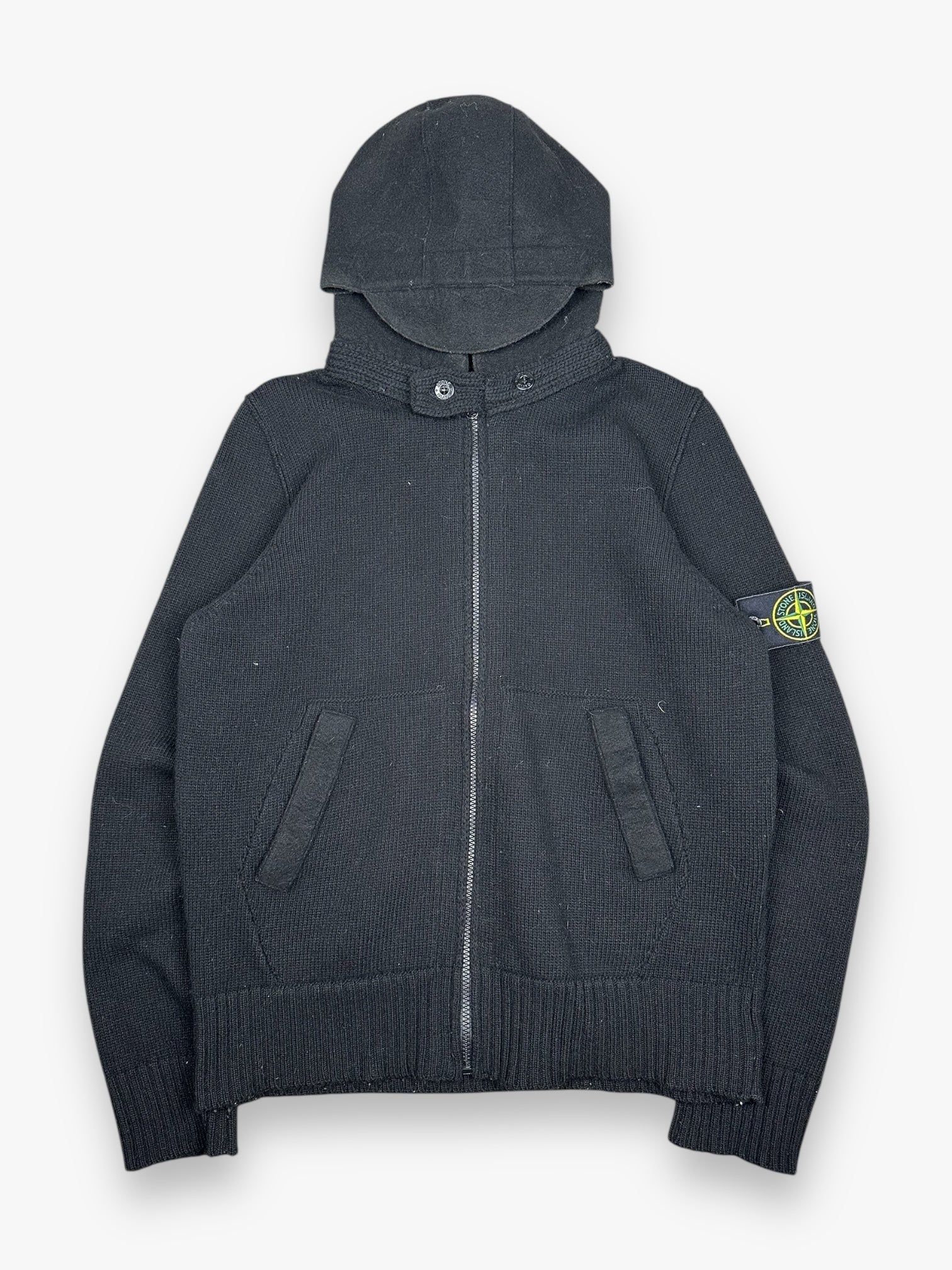 Stone Island Hooded Wool Knit Zip Up AW09