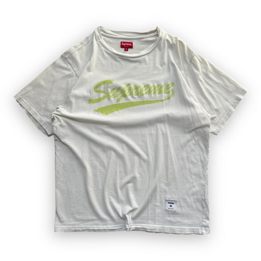 Tee Supreme Intarsia Script White SS20 (M)