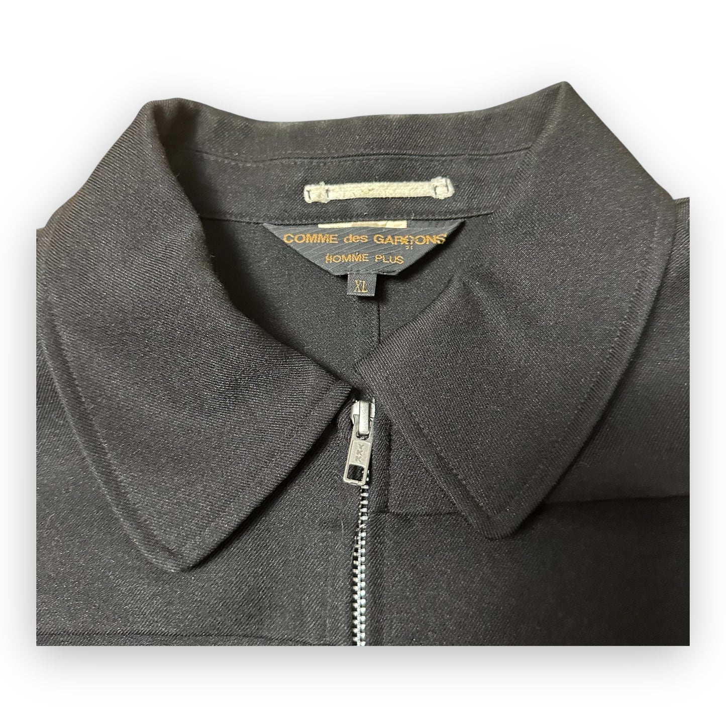 Jacket Comme des Garcons Homme Plus Garment Treated Layered Zip Black SS19 (L)