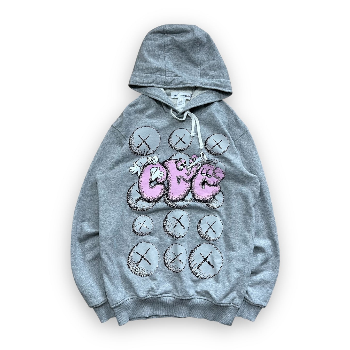 Sweatshirt Hoodie Comme des Garcons SHIRT x KAWS Grey (M)