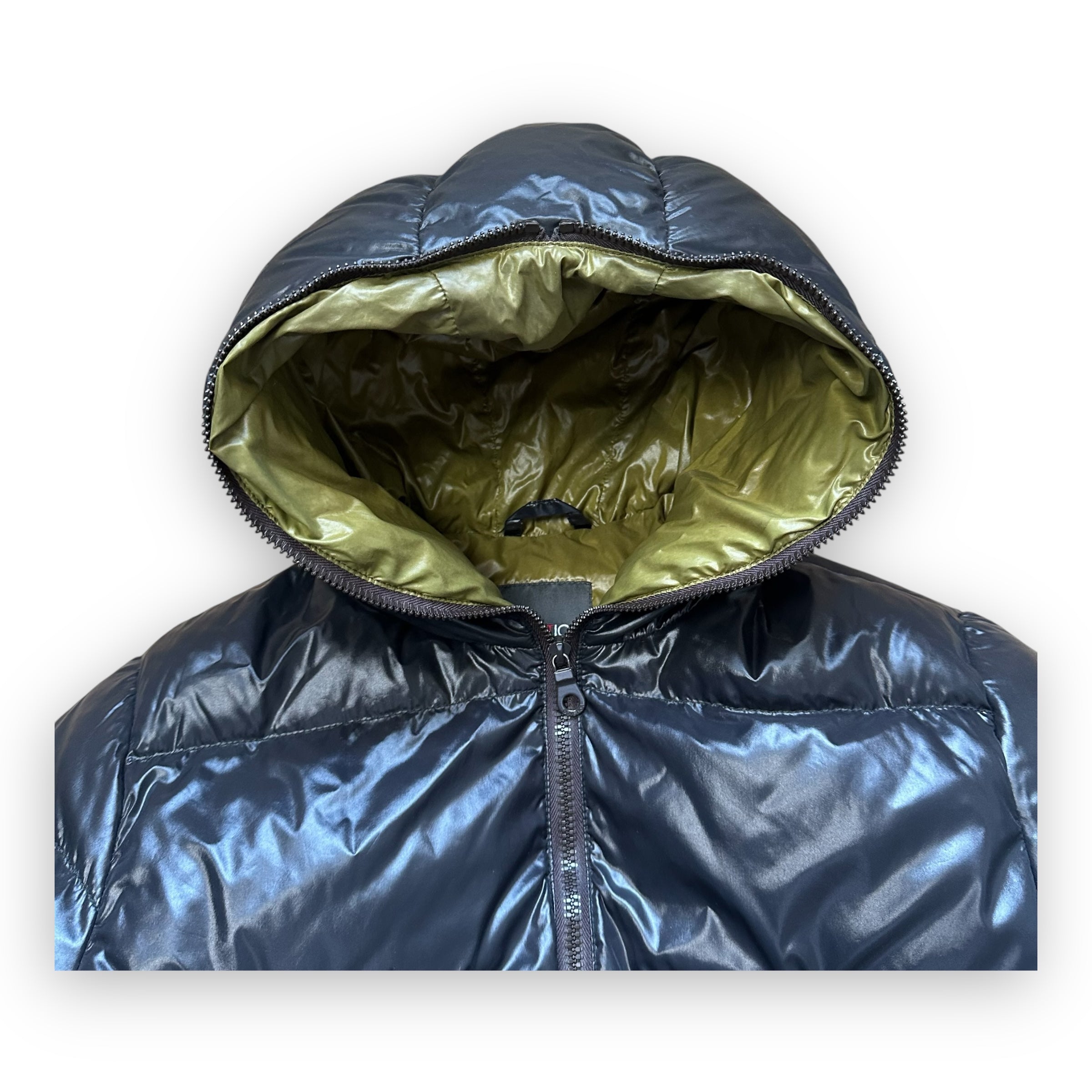 Puffer Jacket Duvetica Full Zip Black Olive