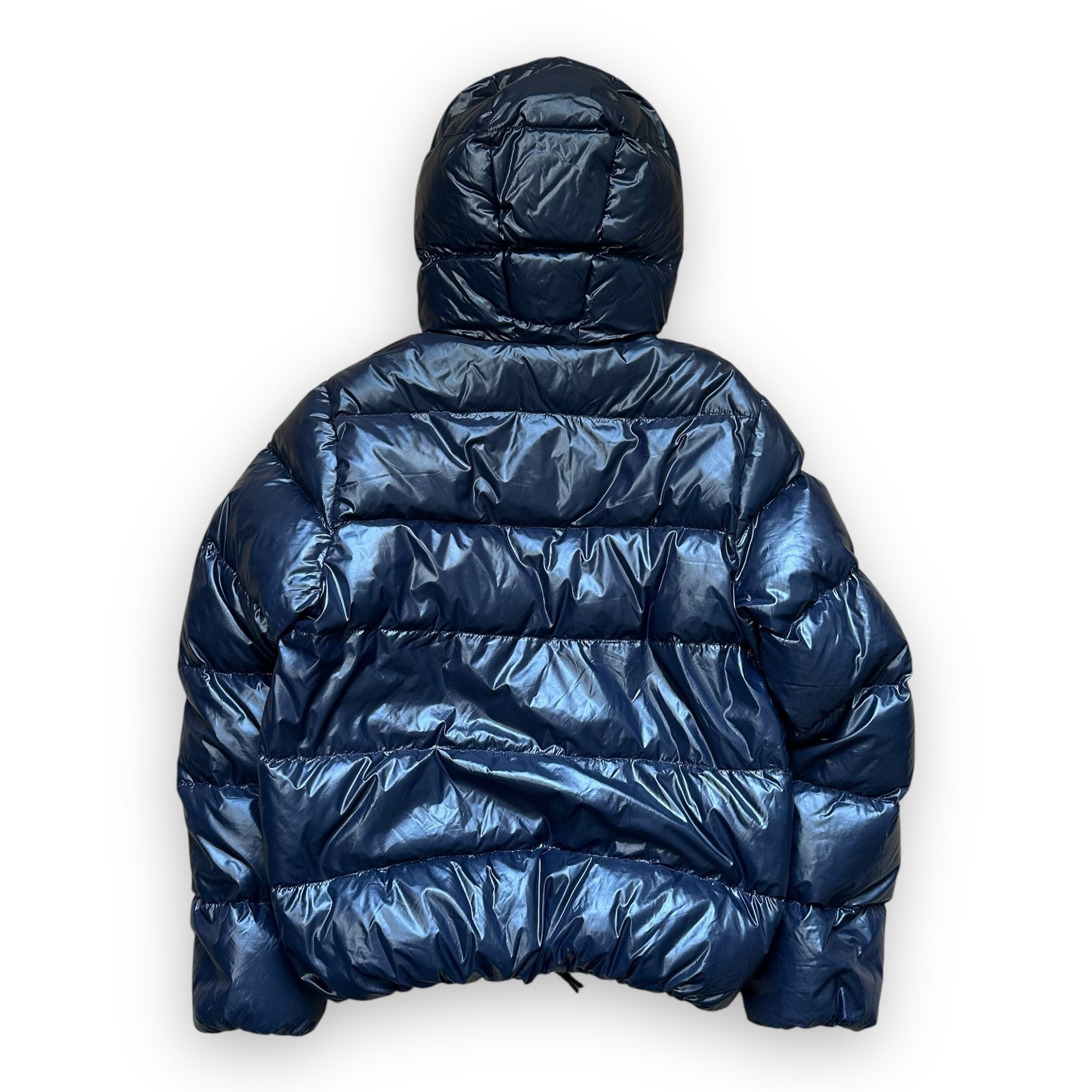 Puffer Jacket Duvetica Full Zip Navy Yellow