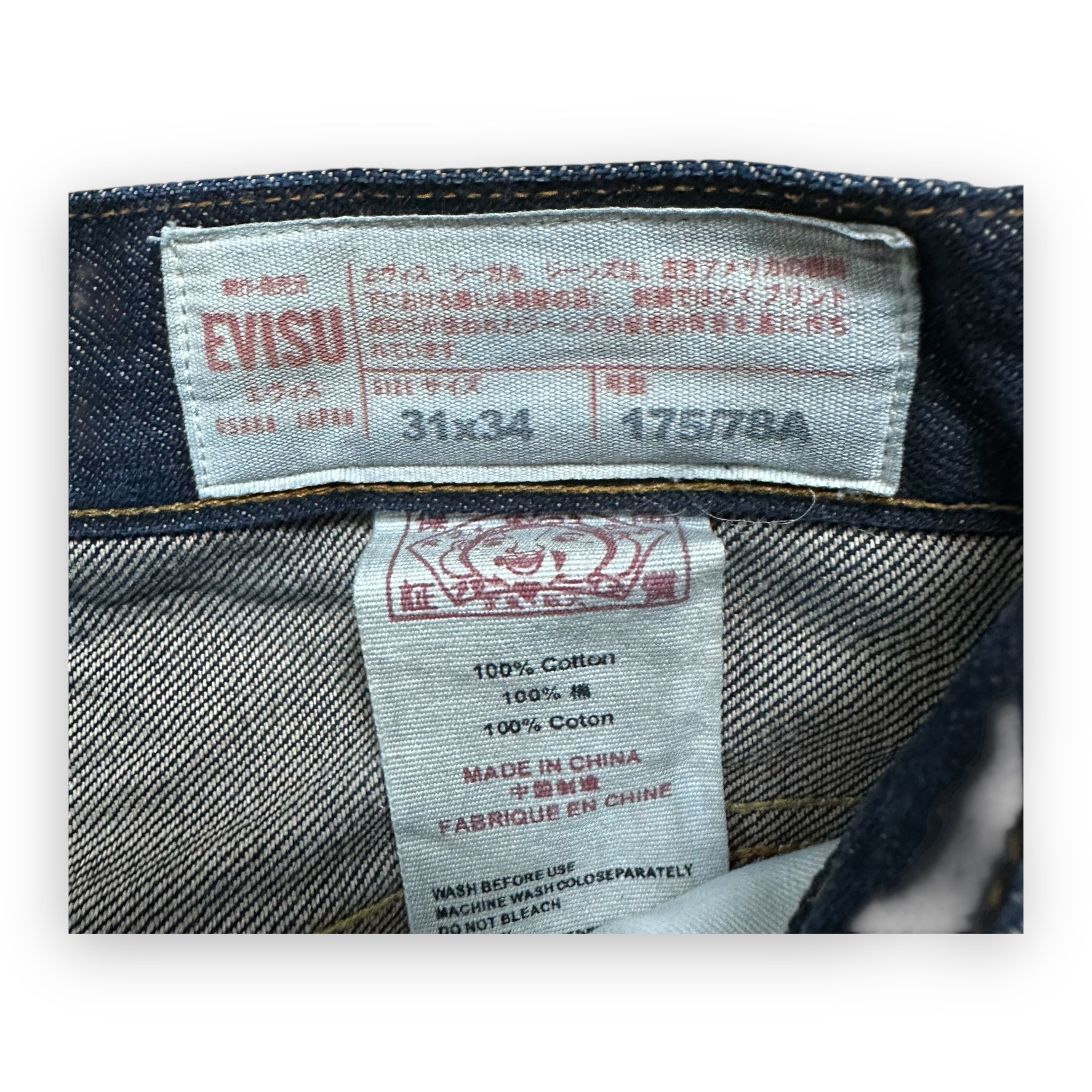 Jeans Evisu Seagull Denim Robot Lot 2008 Yellow