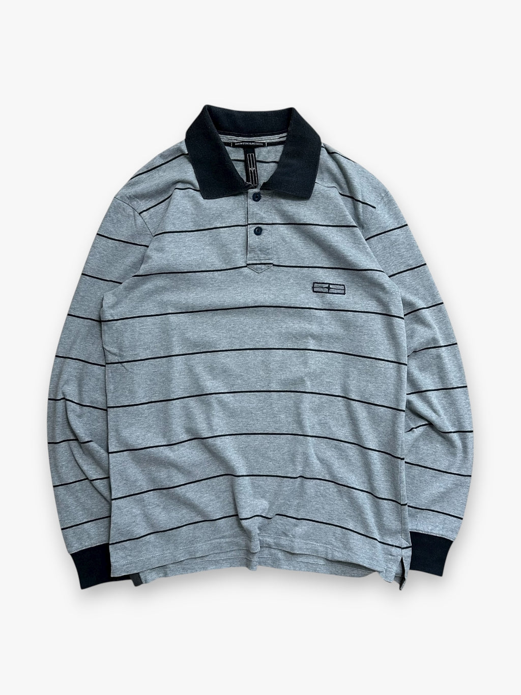 Polo Longsleeve Stone Island Denims Striped Grey AW07