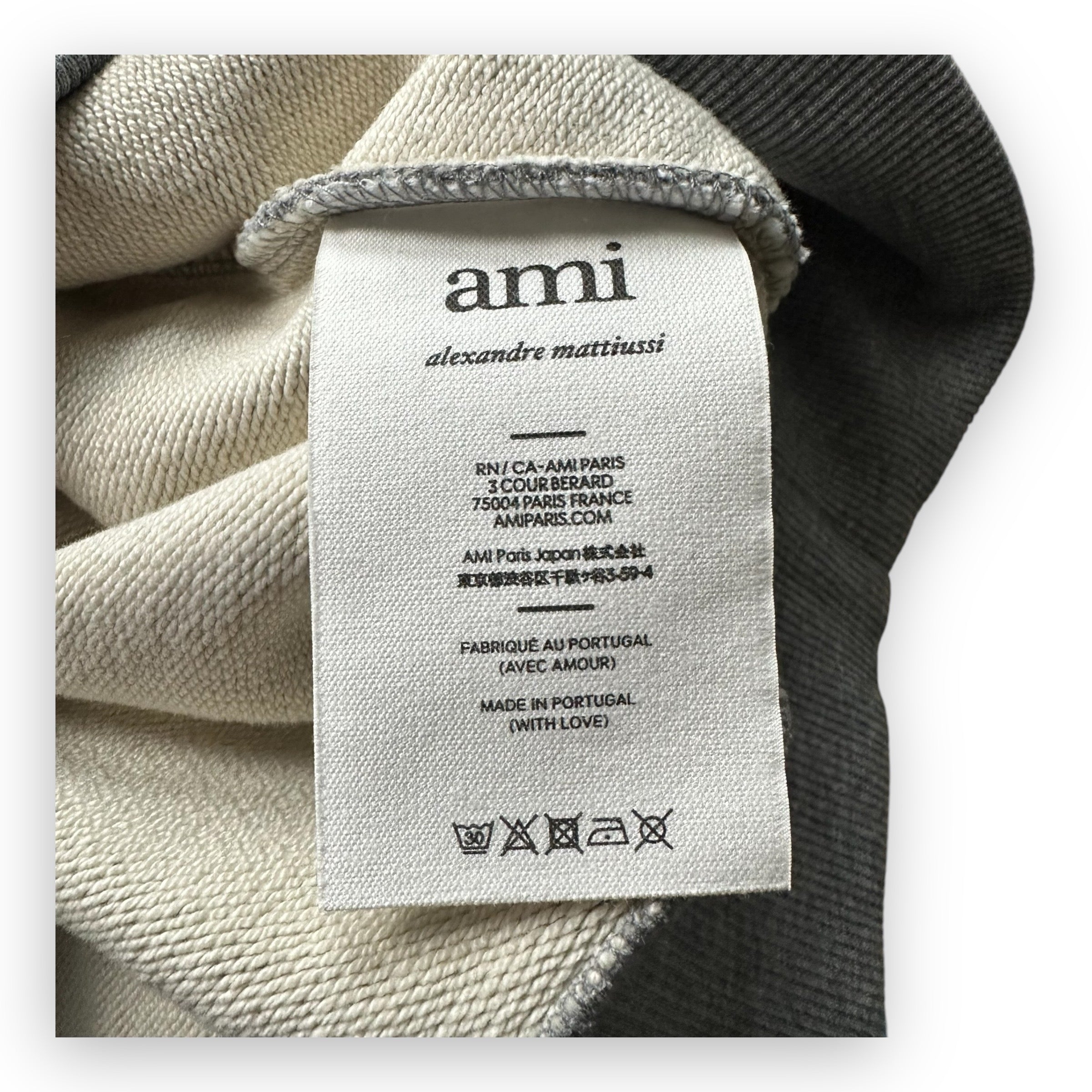 Ami Paris Gray Crewneck Sweatshirt