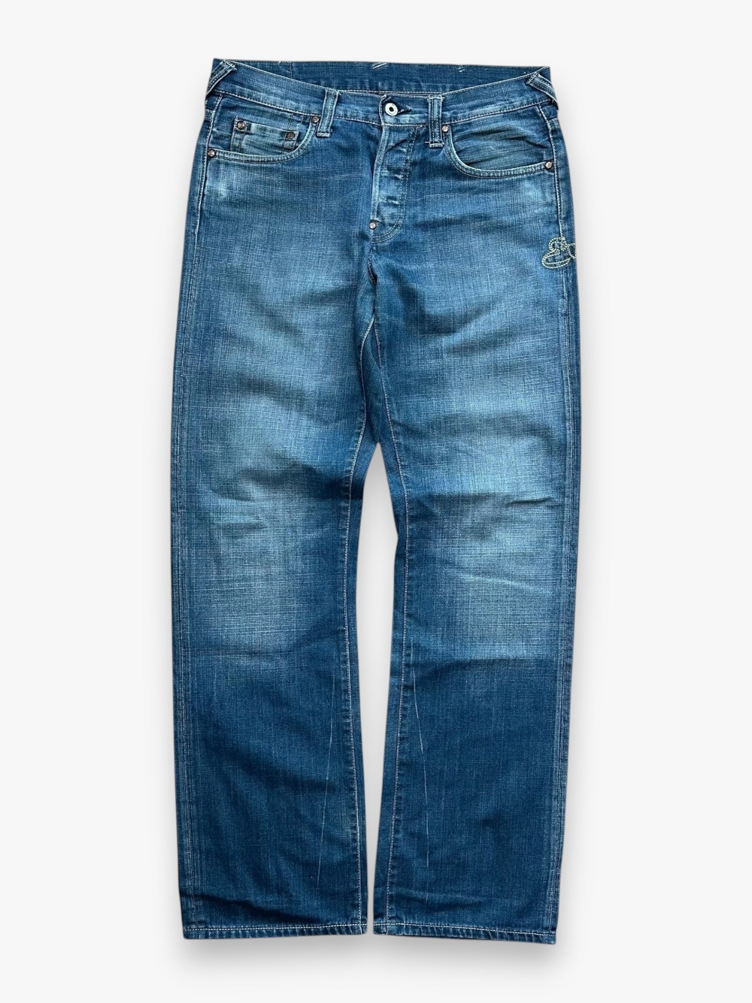 Jeans Evisu Genes Seagull White