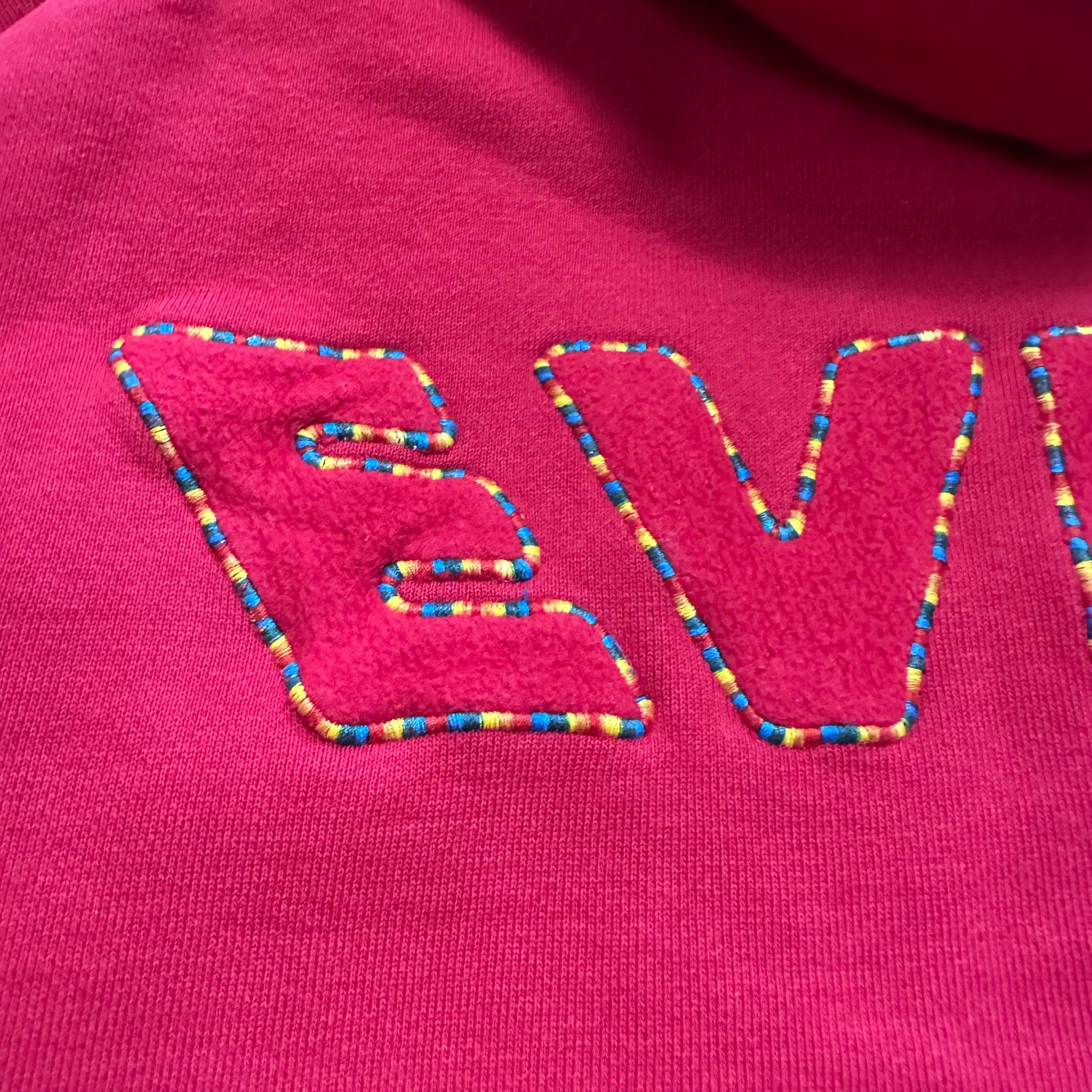 Sweatshirt Hoodie Zip Evisu Multi Pocket Red