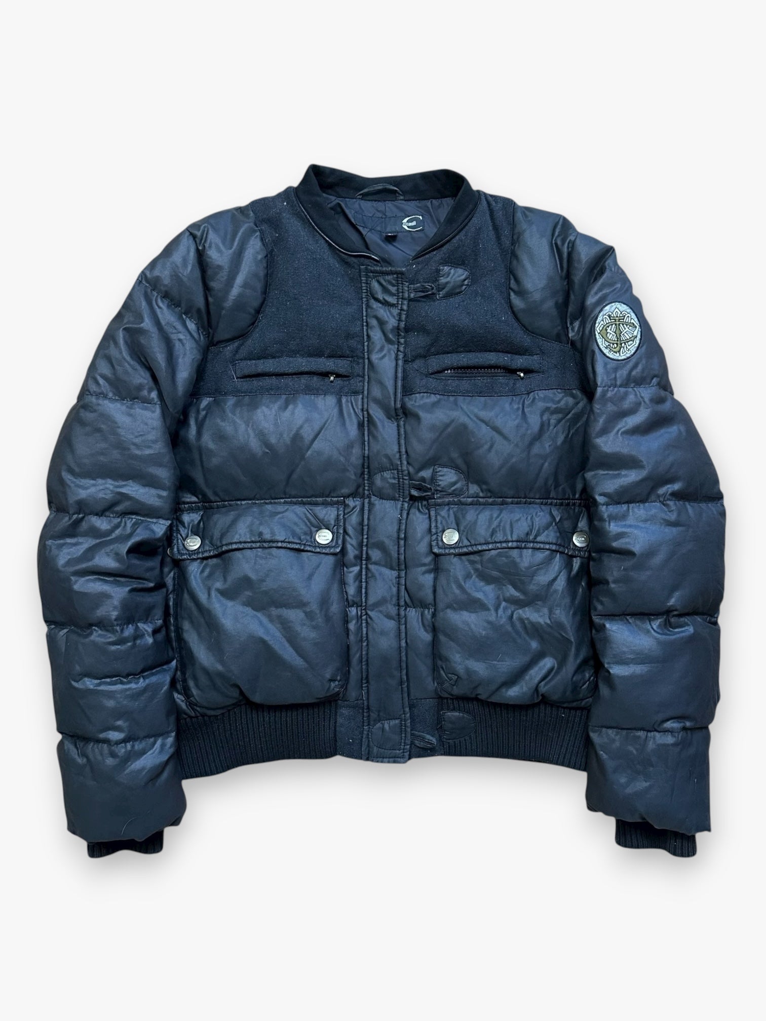 Puffer Jacket Roberto Cavalli Black vintage