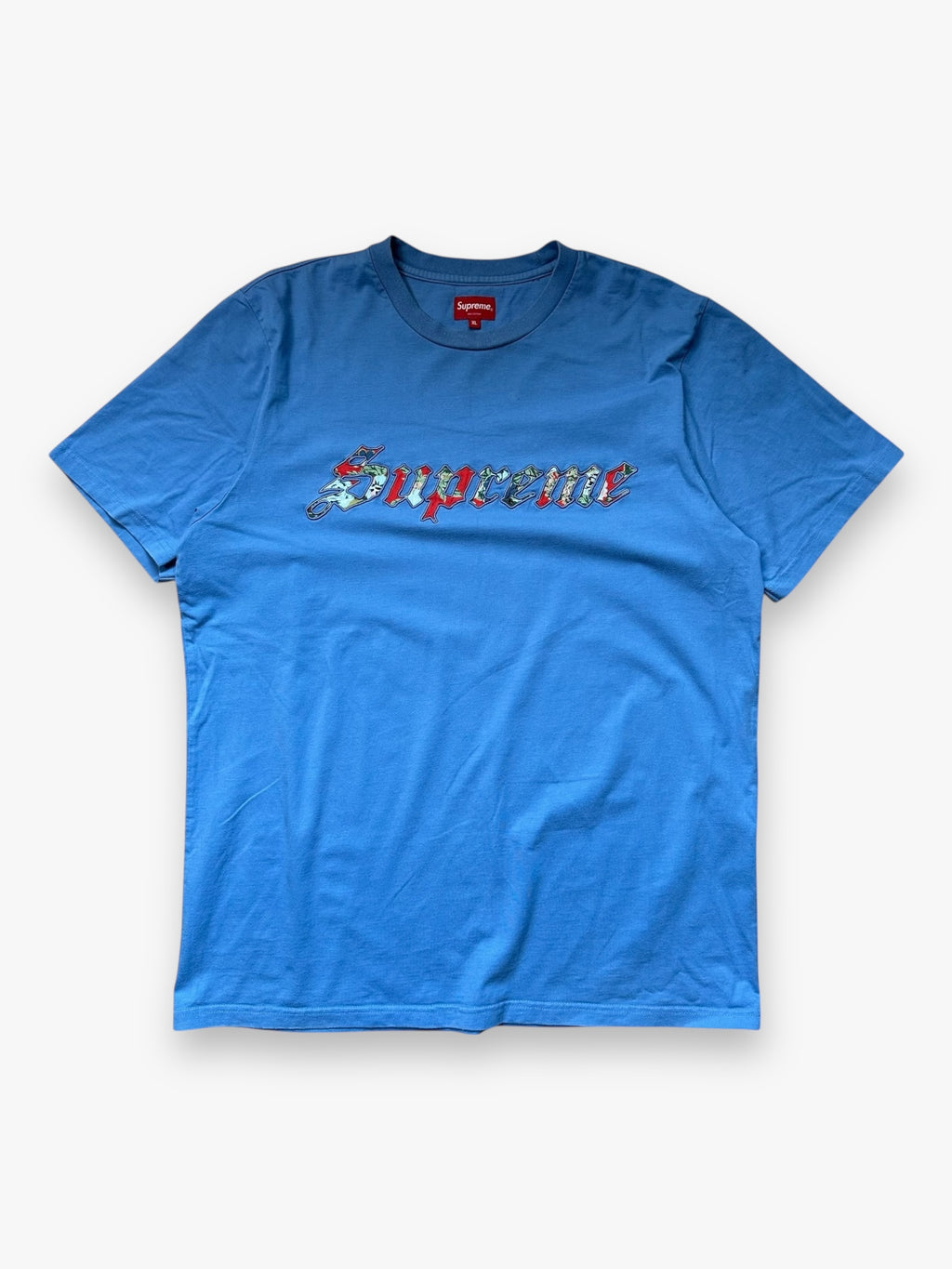 Tee Supreme Floral Aplique Light Blue SS21