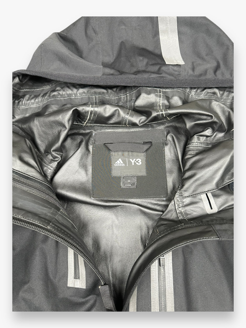 Y-3 Multi Pocket Reflective Rain Parka Jacket Black