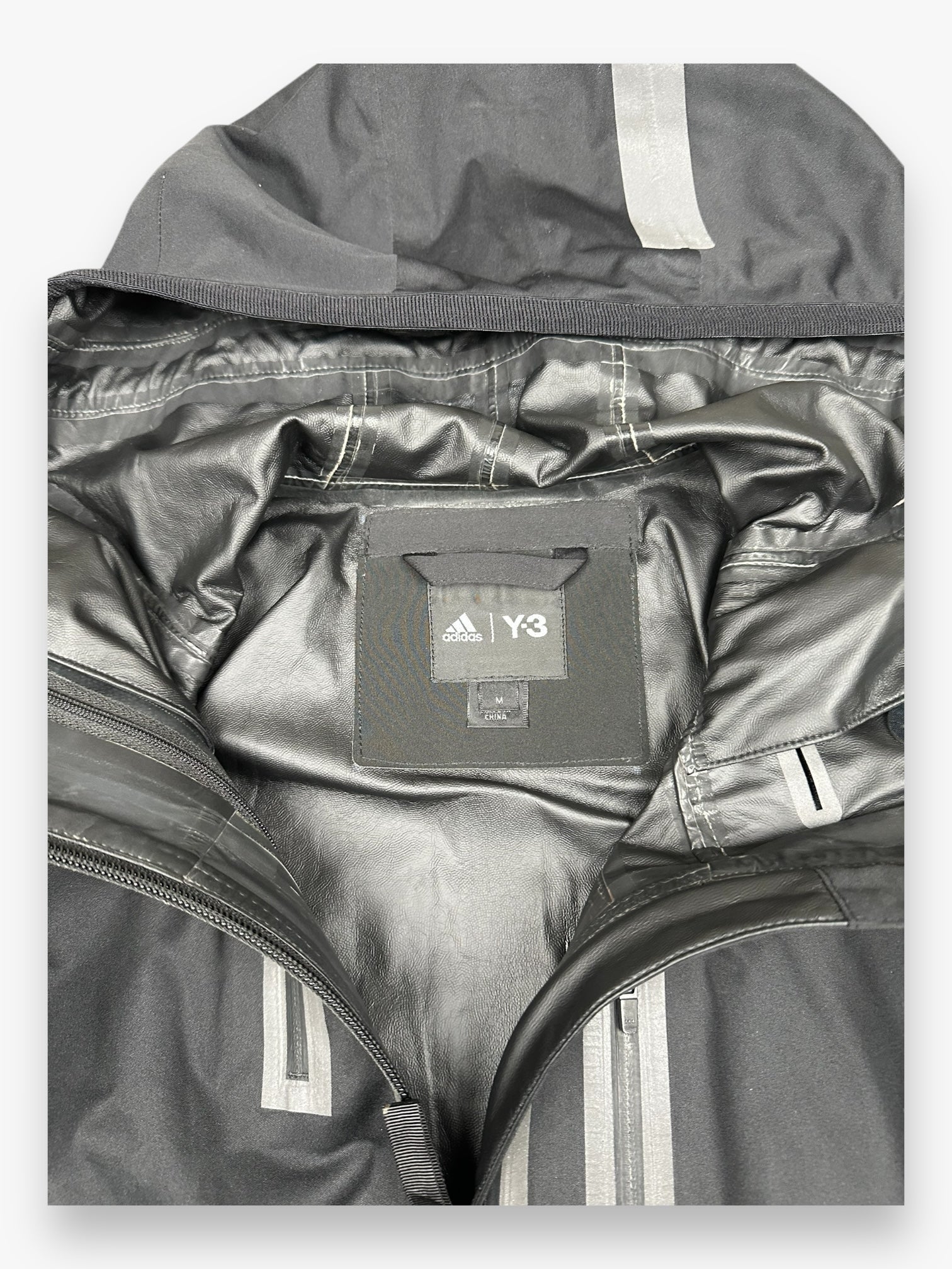 Y-3 Multi Pocket Reflective Rain Parka Jacket Black