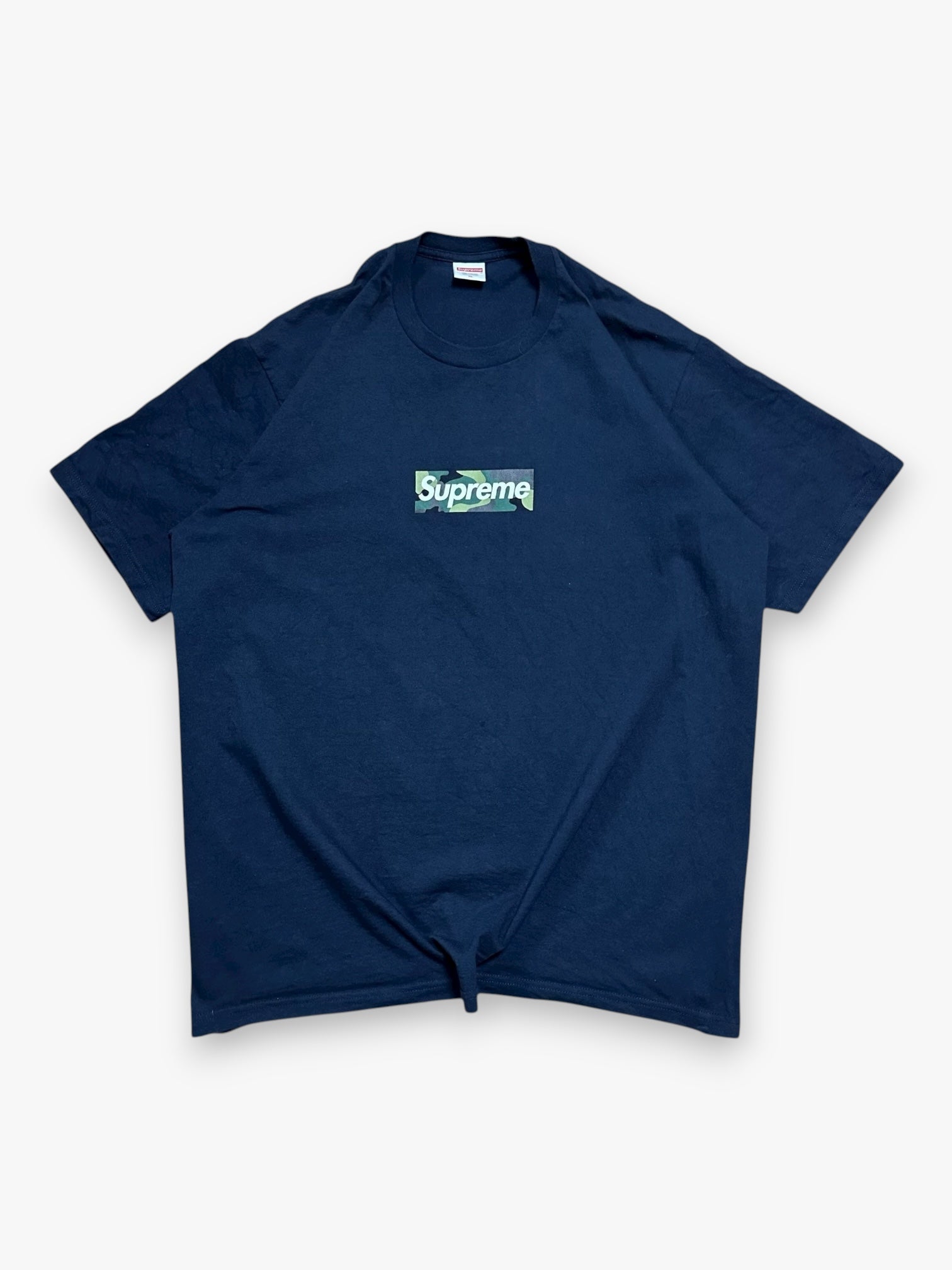 Tee Supreme Box Logo Navy Camo FW23