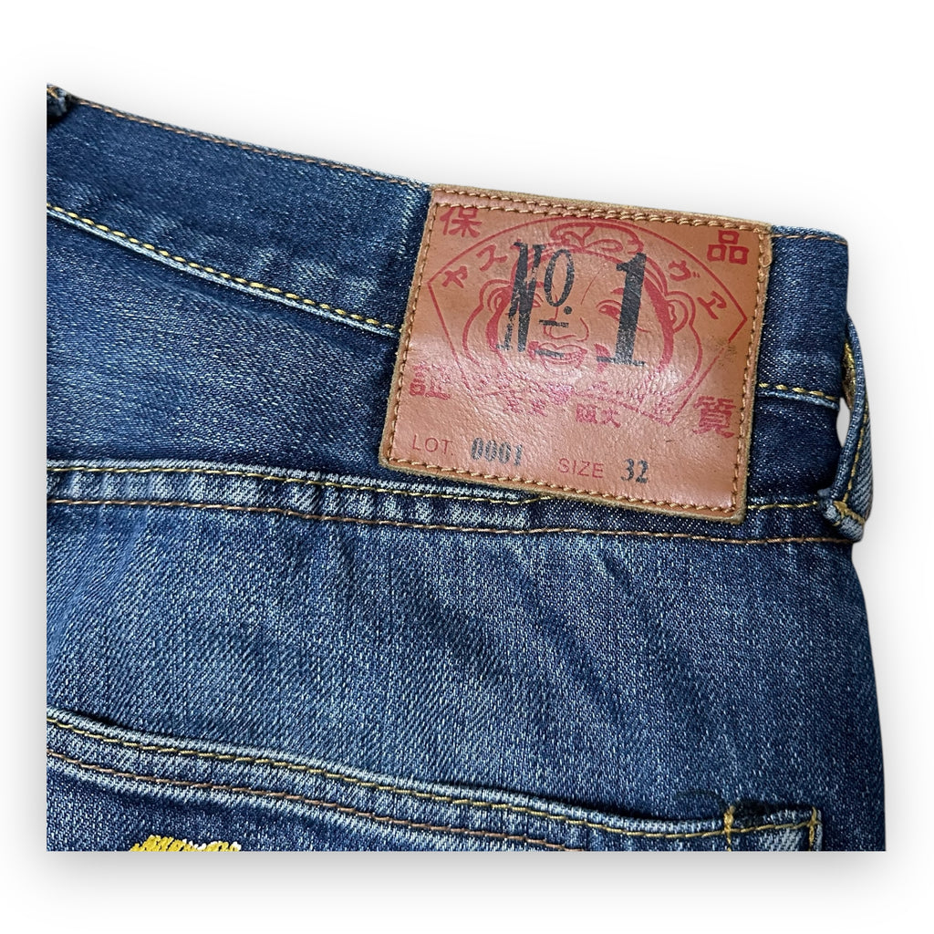 Jeans Evisu Seagull Lot 001 Yellow Red