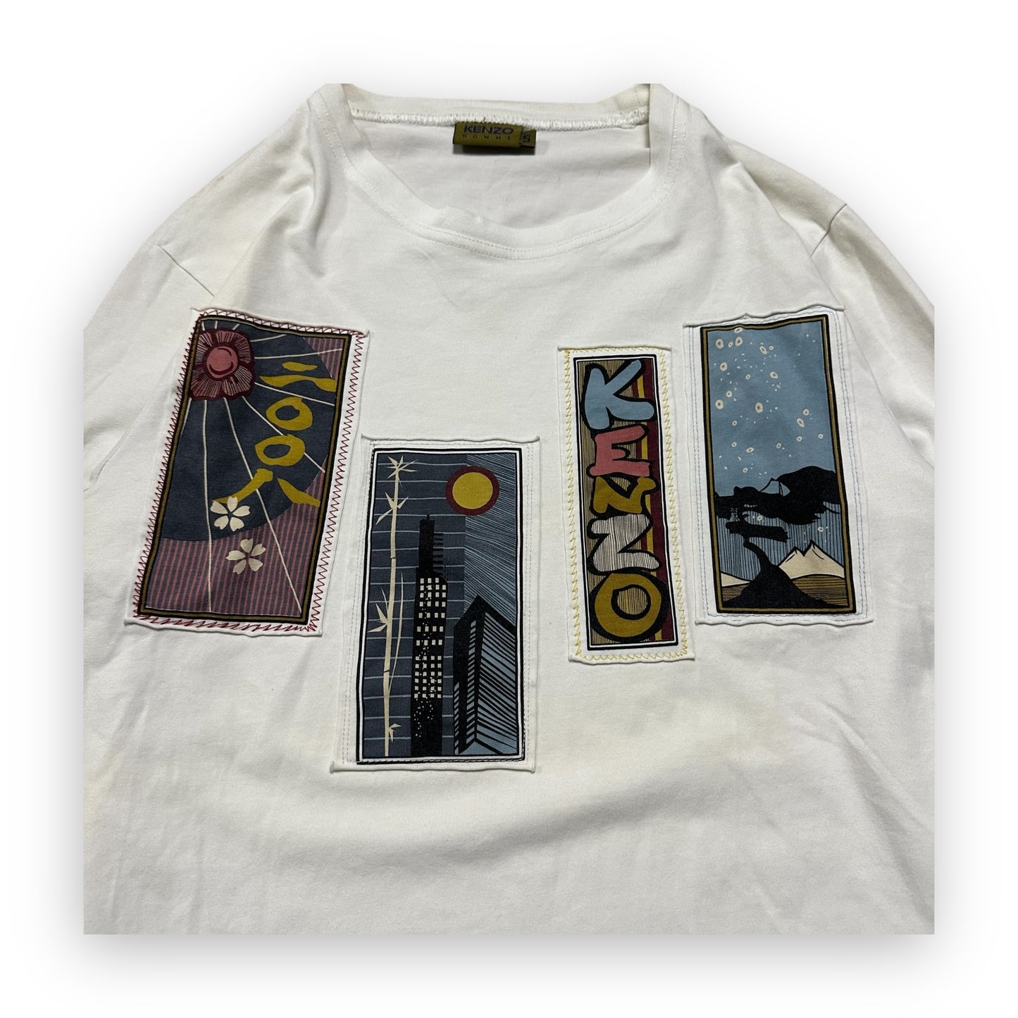 Tee Longsleeve KENZO Art White vintage (S)