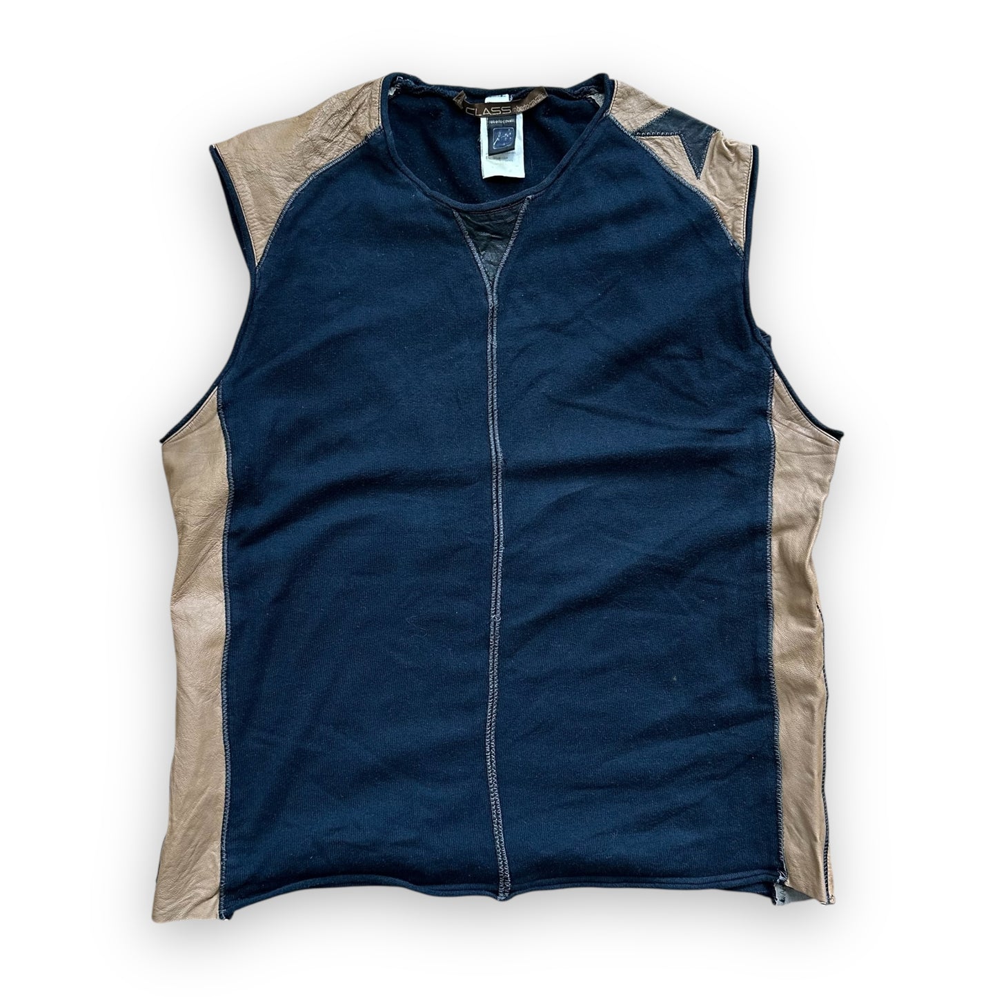 Jacket Roberto Cavalli Black Brown Leather vintage (L)