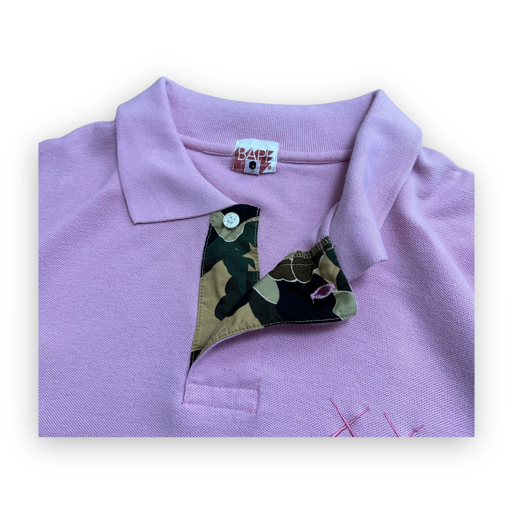 Polo BAPE x KAWS Pink