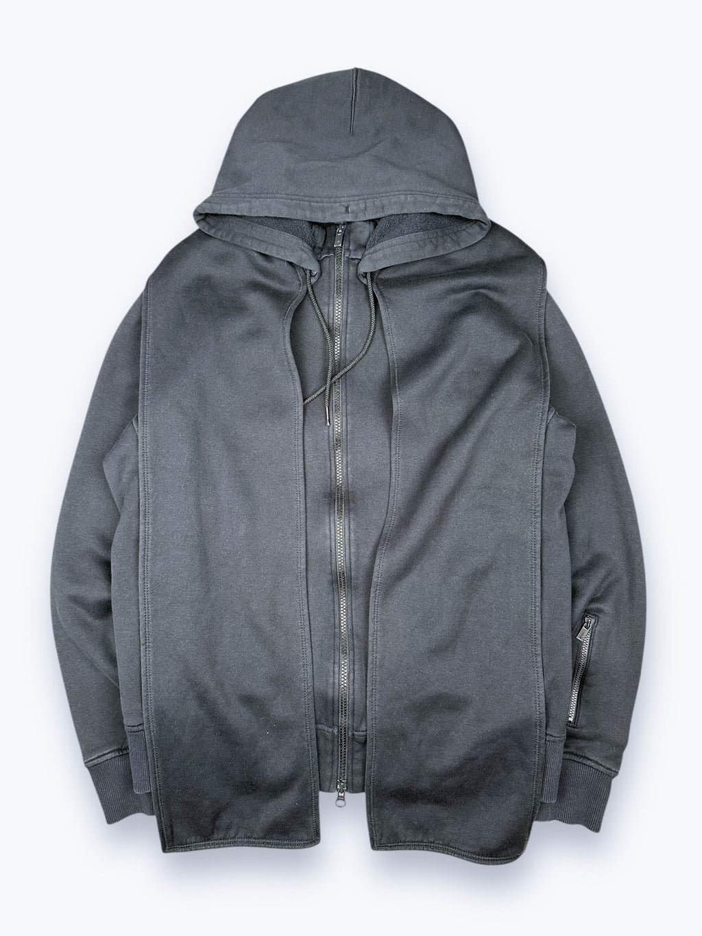 Y-3 Scarf Sweatshirt Hoodie Zip Up Navy